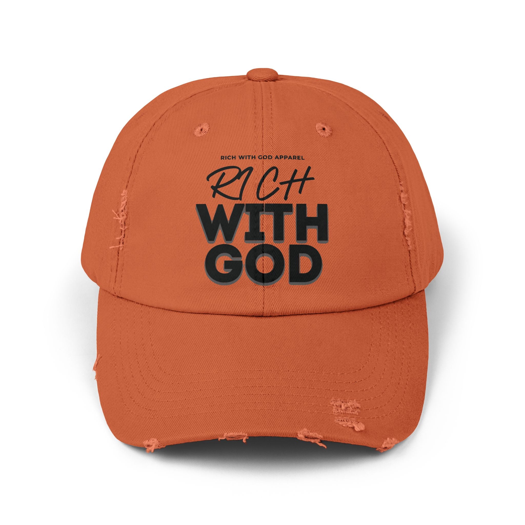 Rich With God Unisex Distressed Cap