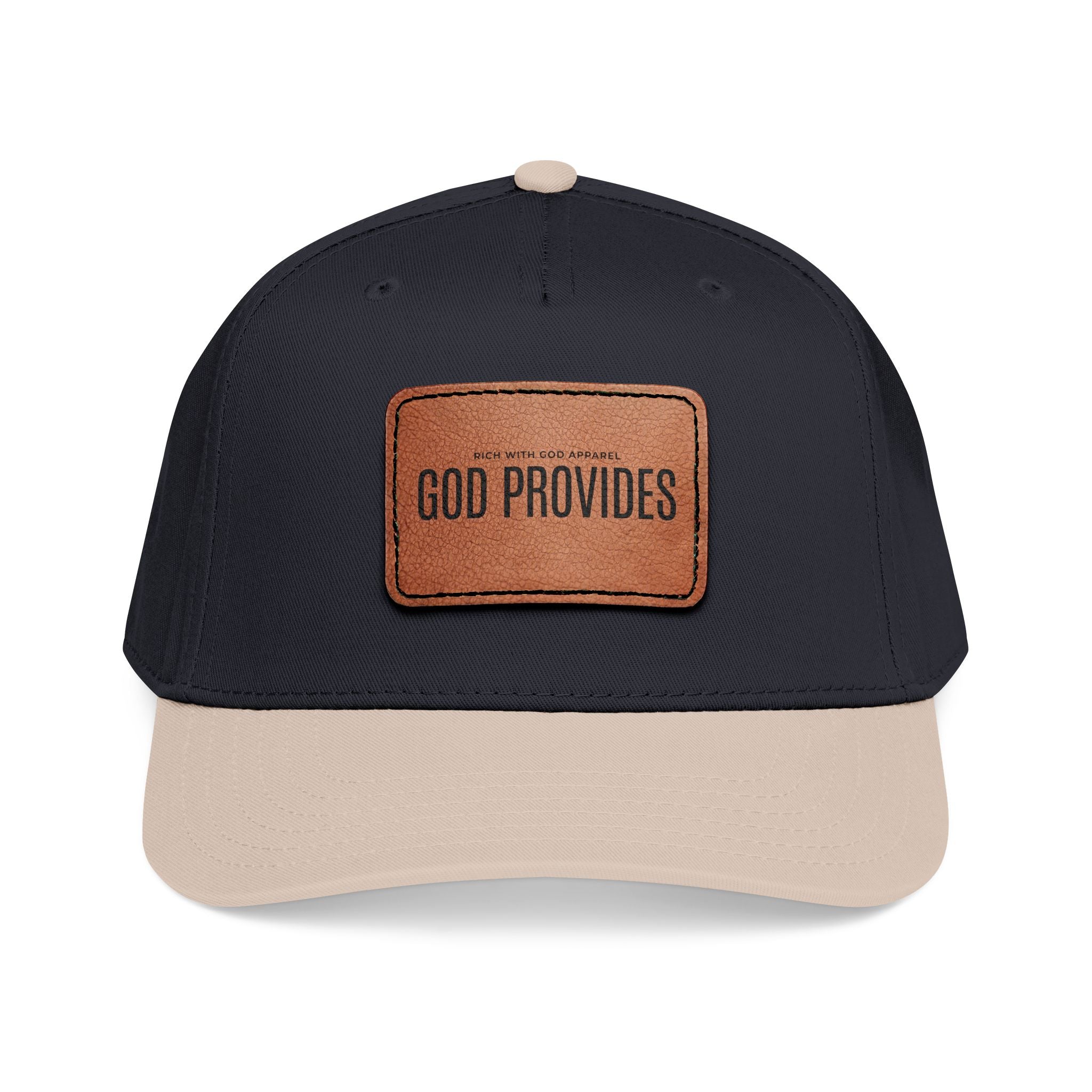 God Provides Leather Patch Baseball Cap