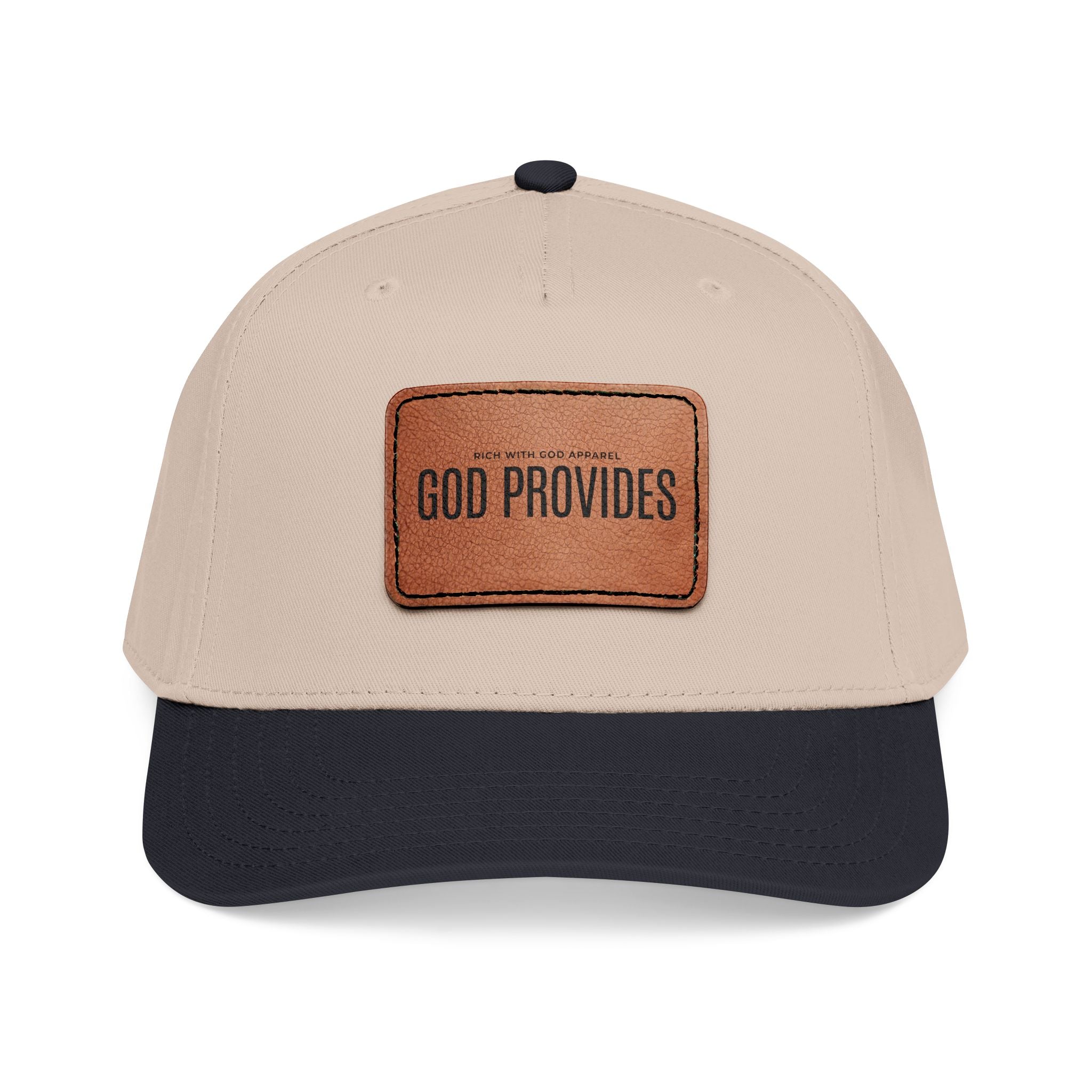 God Provides Leather Patch Baseball Cap