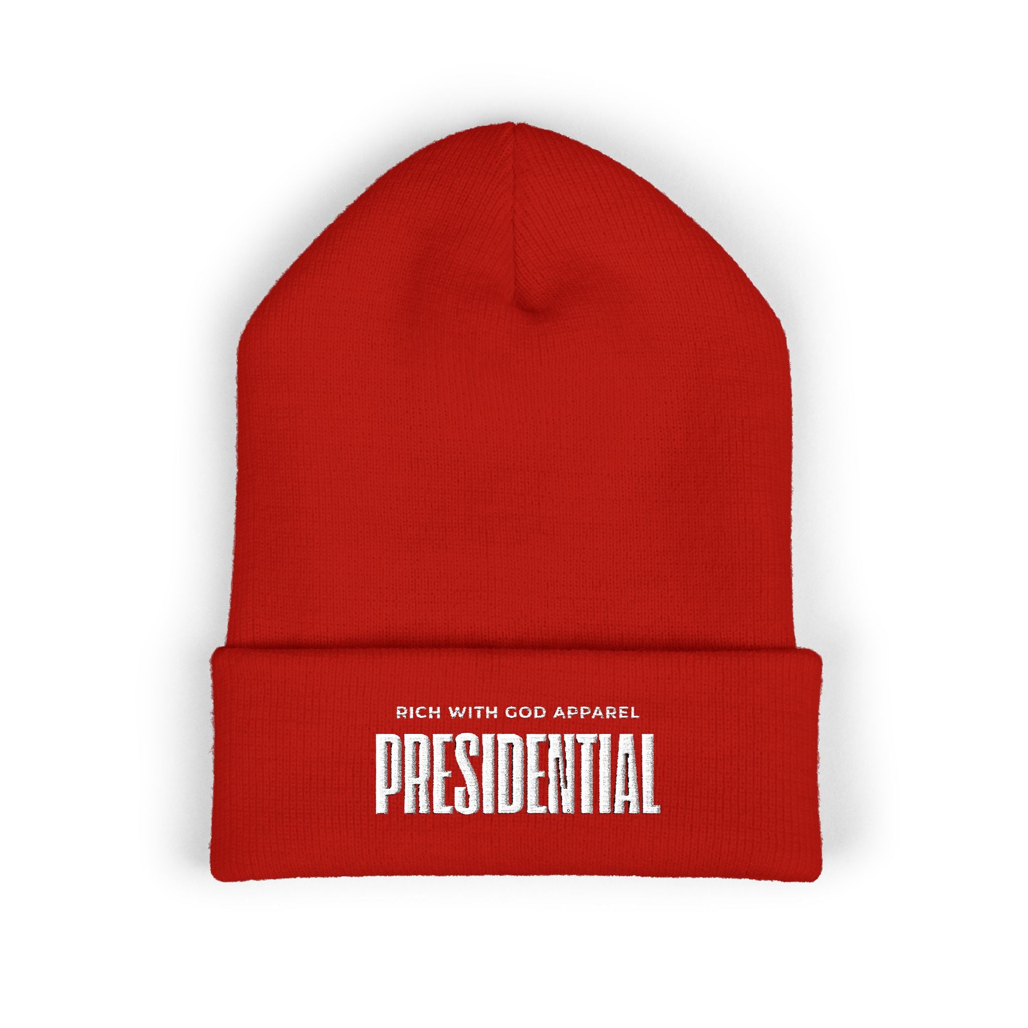 Presidential Embroidered Cuffed Beanie