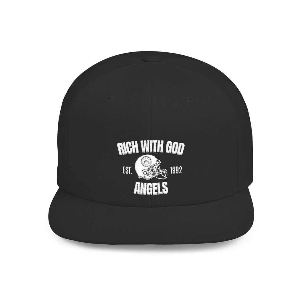 Rich With God Angels Flat Bill Snapback