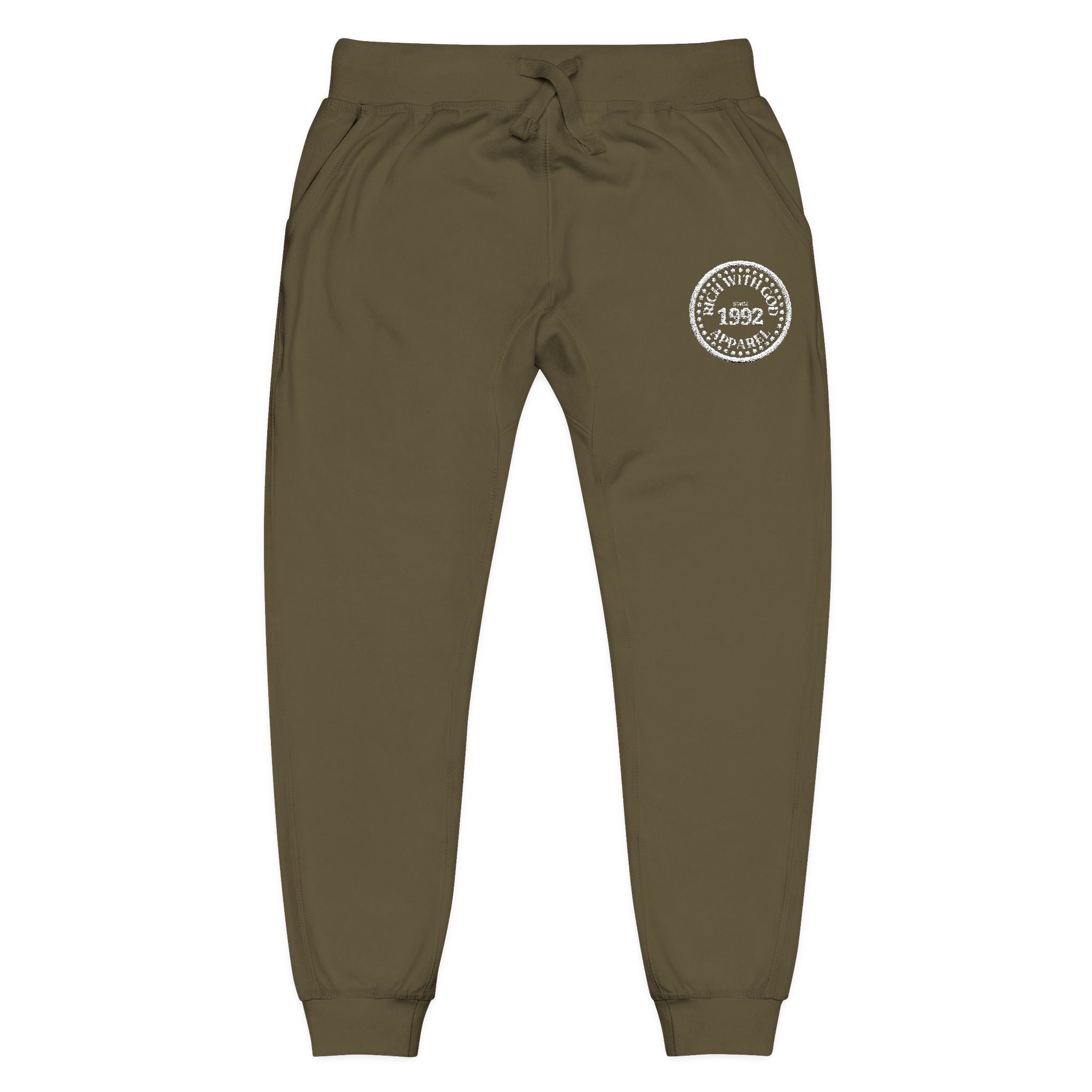 Rich With God Apparel Unisex Fleece Sweatpants (Embroidery)