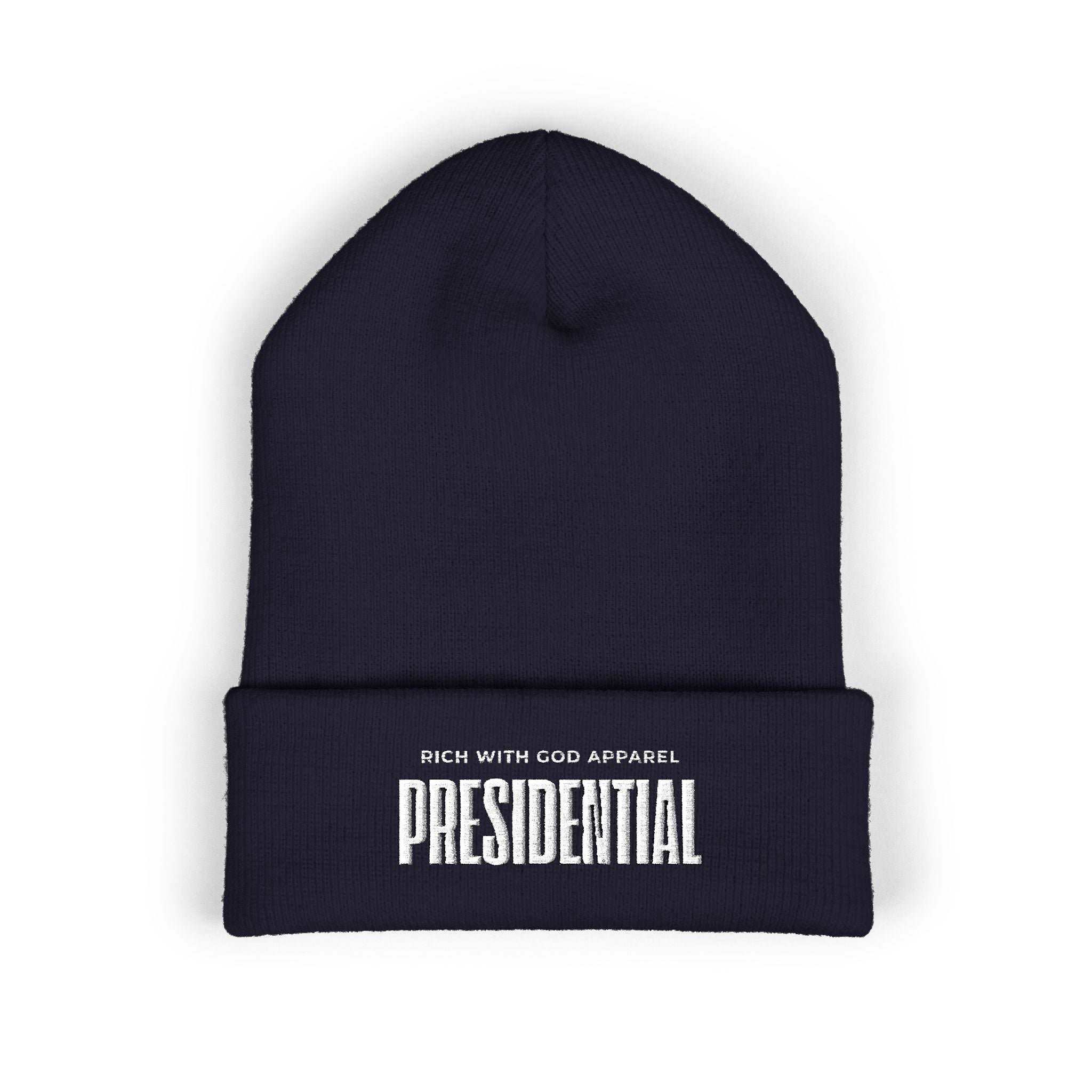 Presidential Embroidered Cuffed Beanie