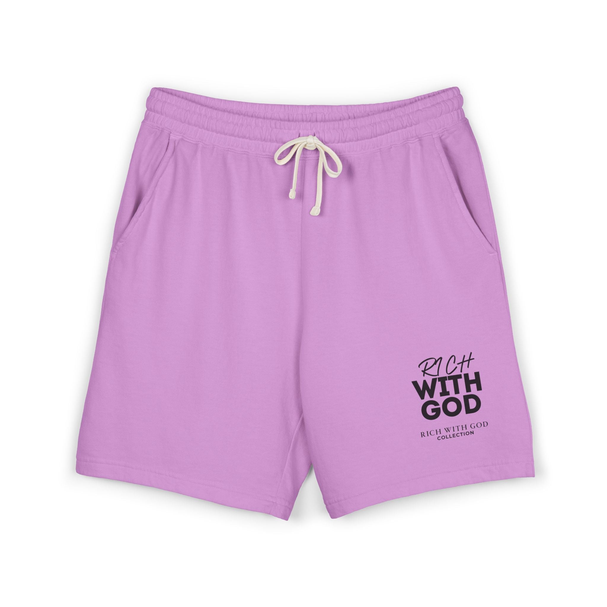 Rich With God Unisex Garment-Dyed Lightweight Fleece Sweat Shorts
