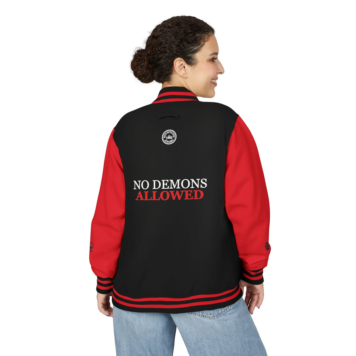 Demon Free Zone Varsity Letterman Jacket