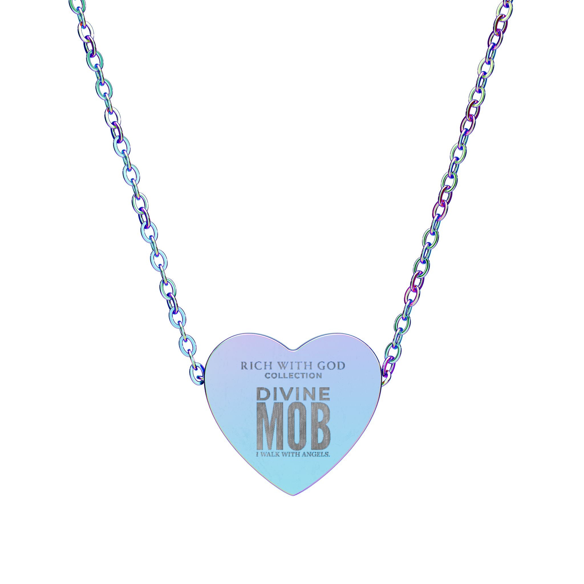 Divine Mob Heart Necklace (Engraving)