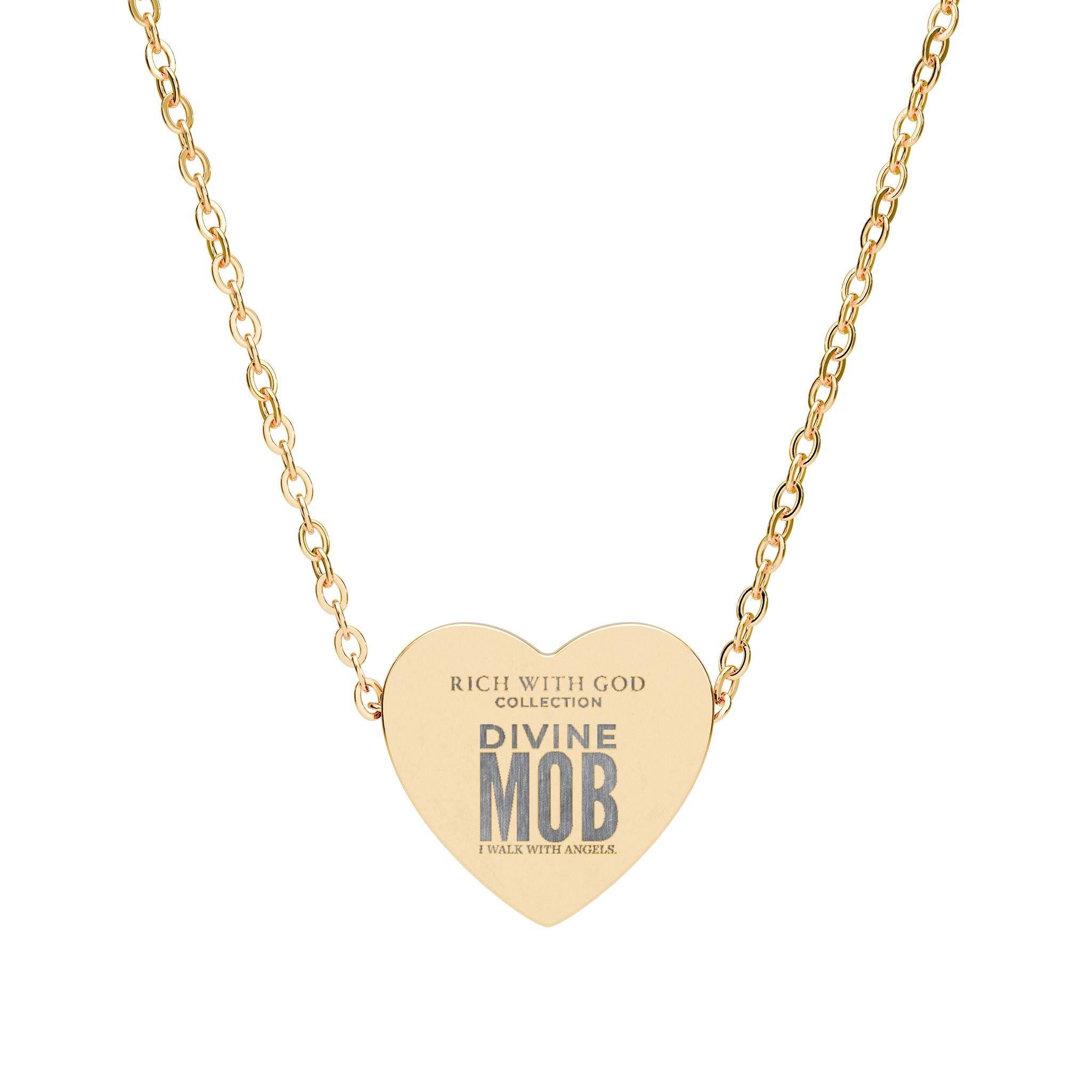 Divine Mob Heart Necklace (Engraving)