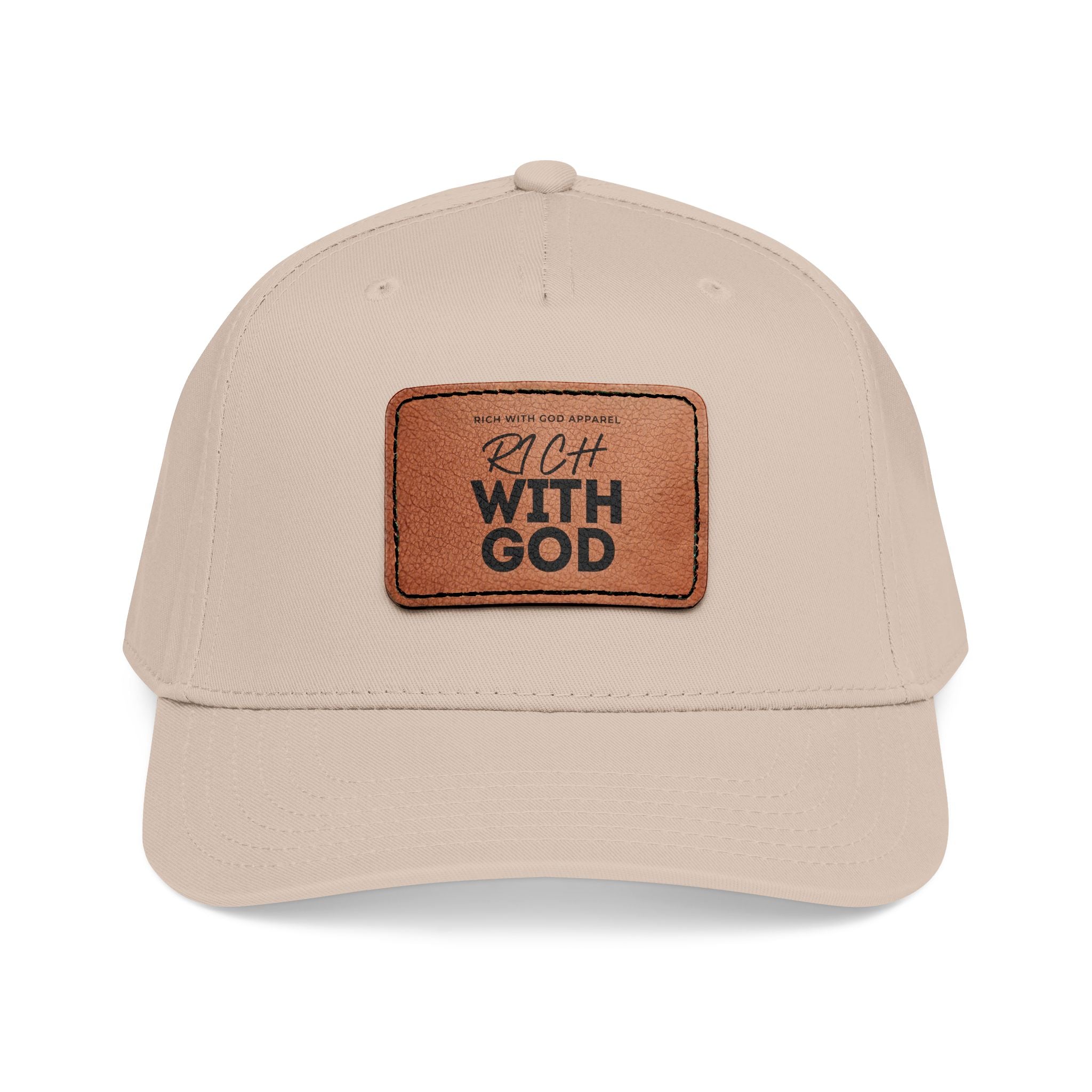 Rich With God Leather Patch Baseball Cap