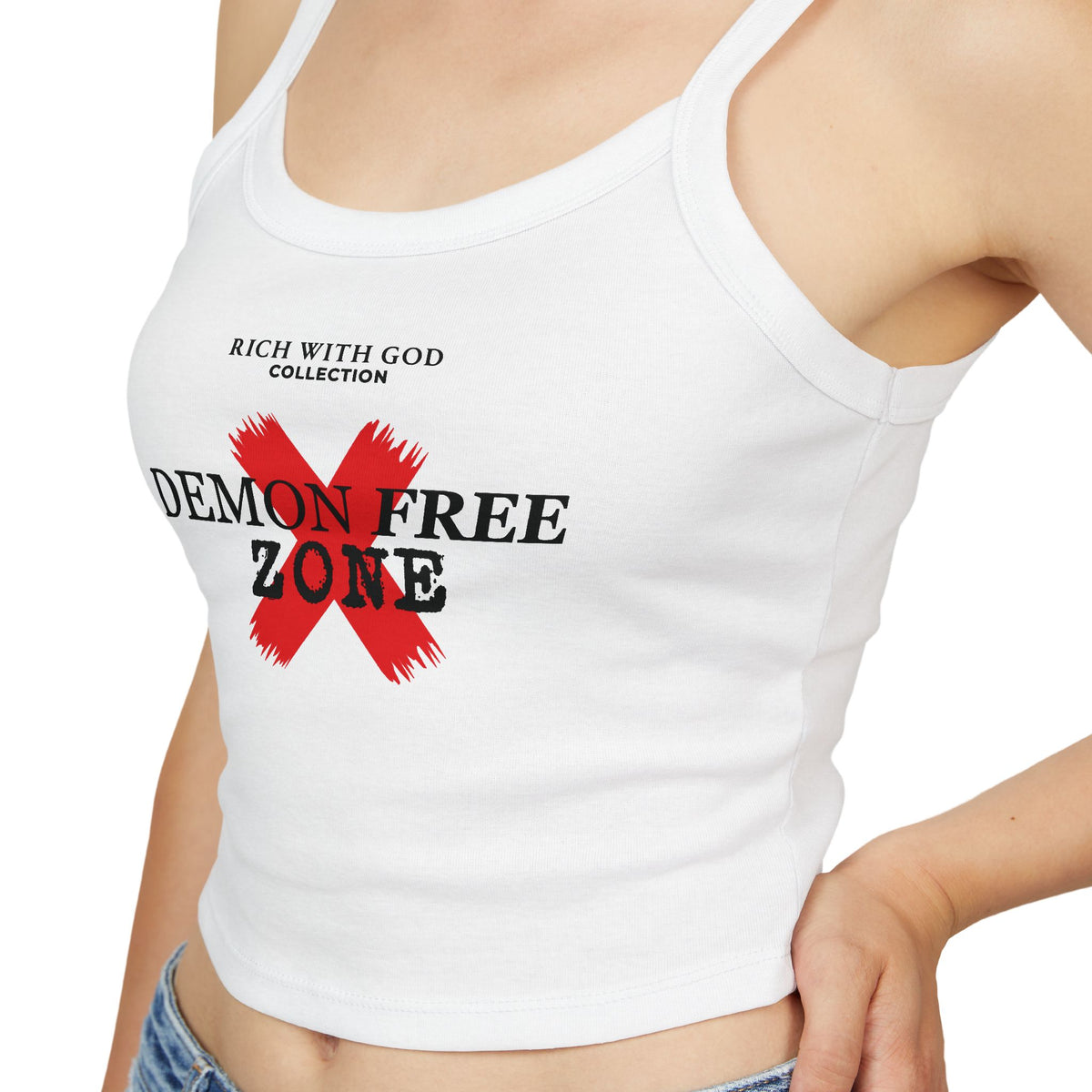 Demon Free Zone Women's Spaghetti Strap Tank Top