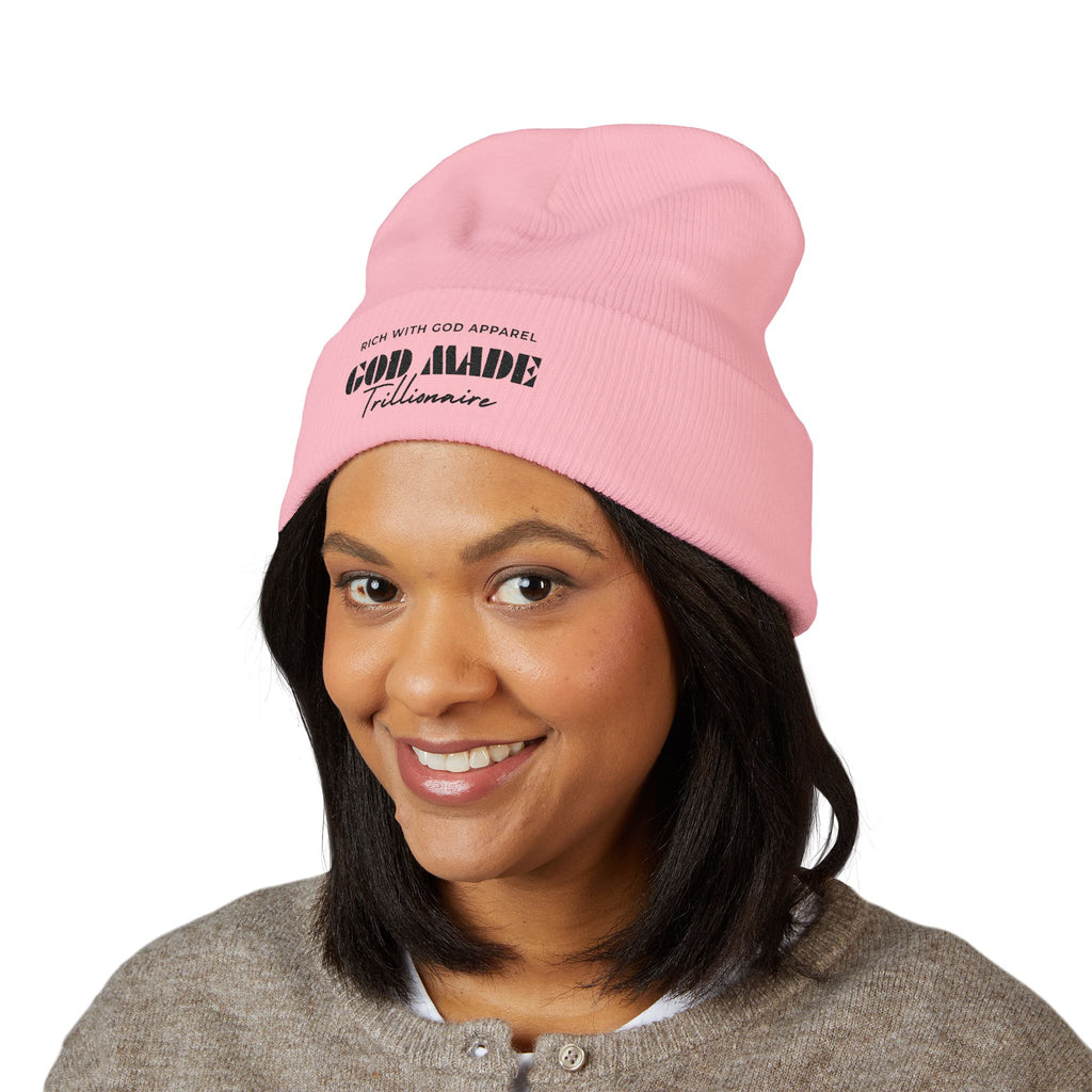 God Made Trillionaire Embroidered Cuffed Beanie