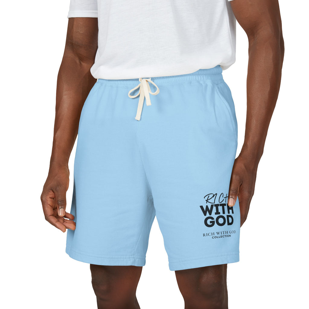 Rich With God Unisex Garment-Dyed Lightweight Fleece Sweat Shorts