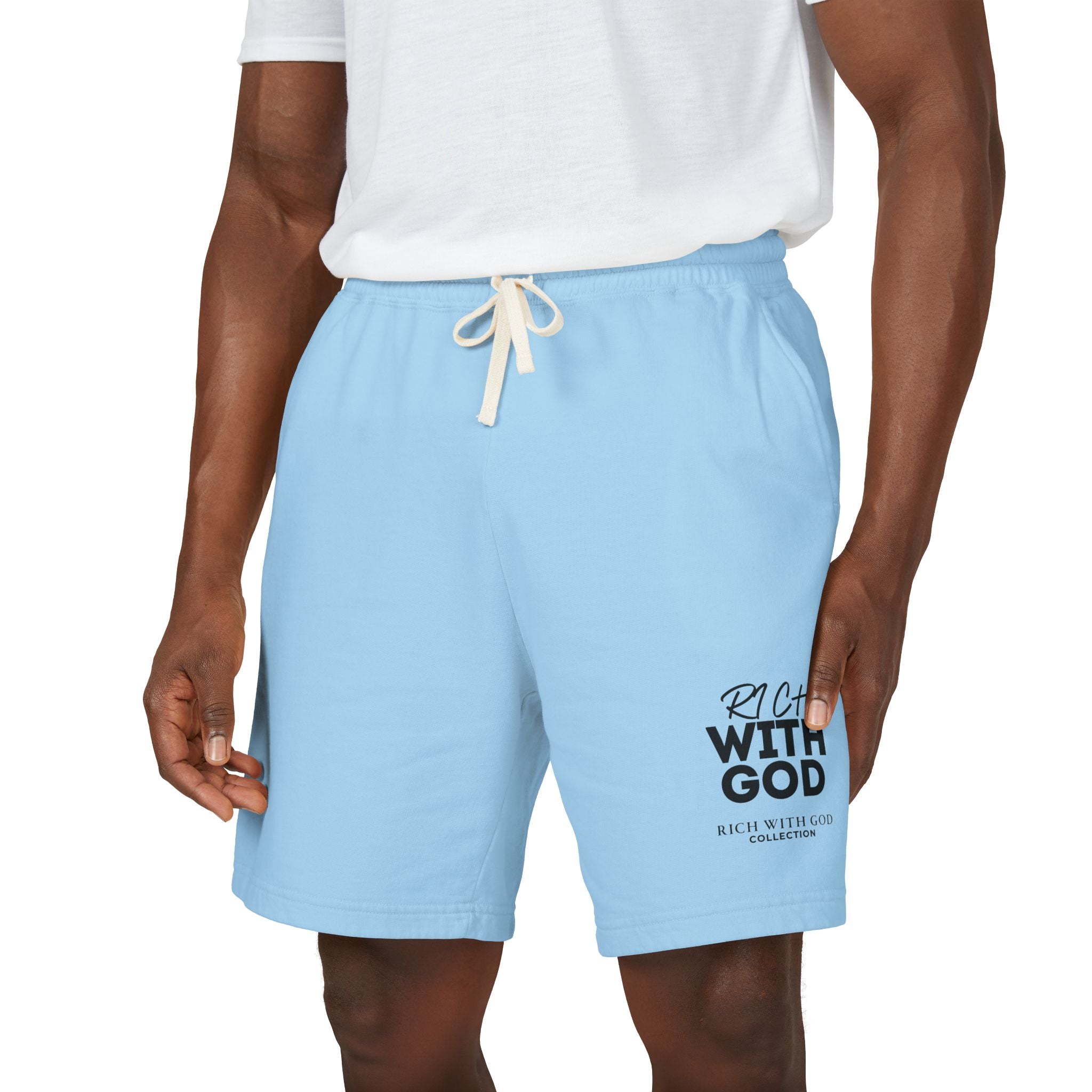 Rich With God Unisex Garment-Dyed Lightweight Fleece Sweat Shorts
