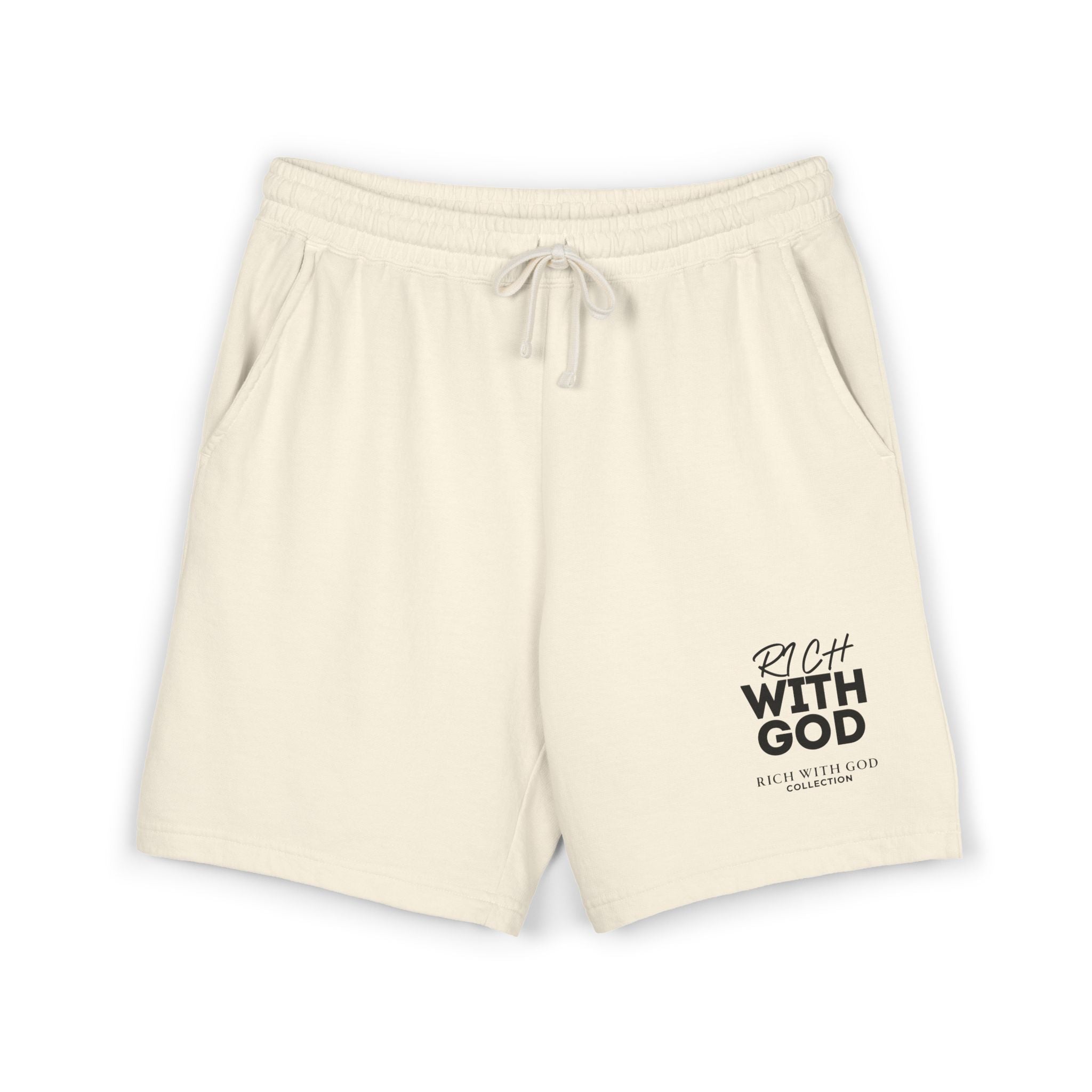 Rich With God Unisex Garment-Dyed Lightweight Fleece Sweat Shorts