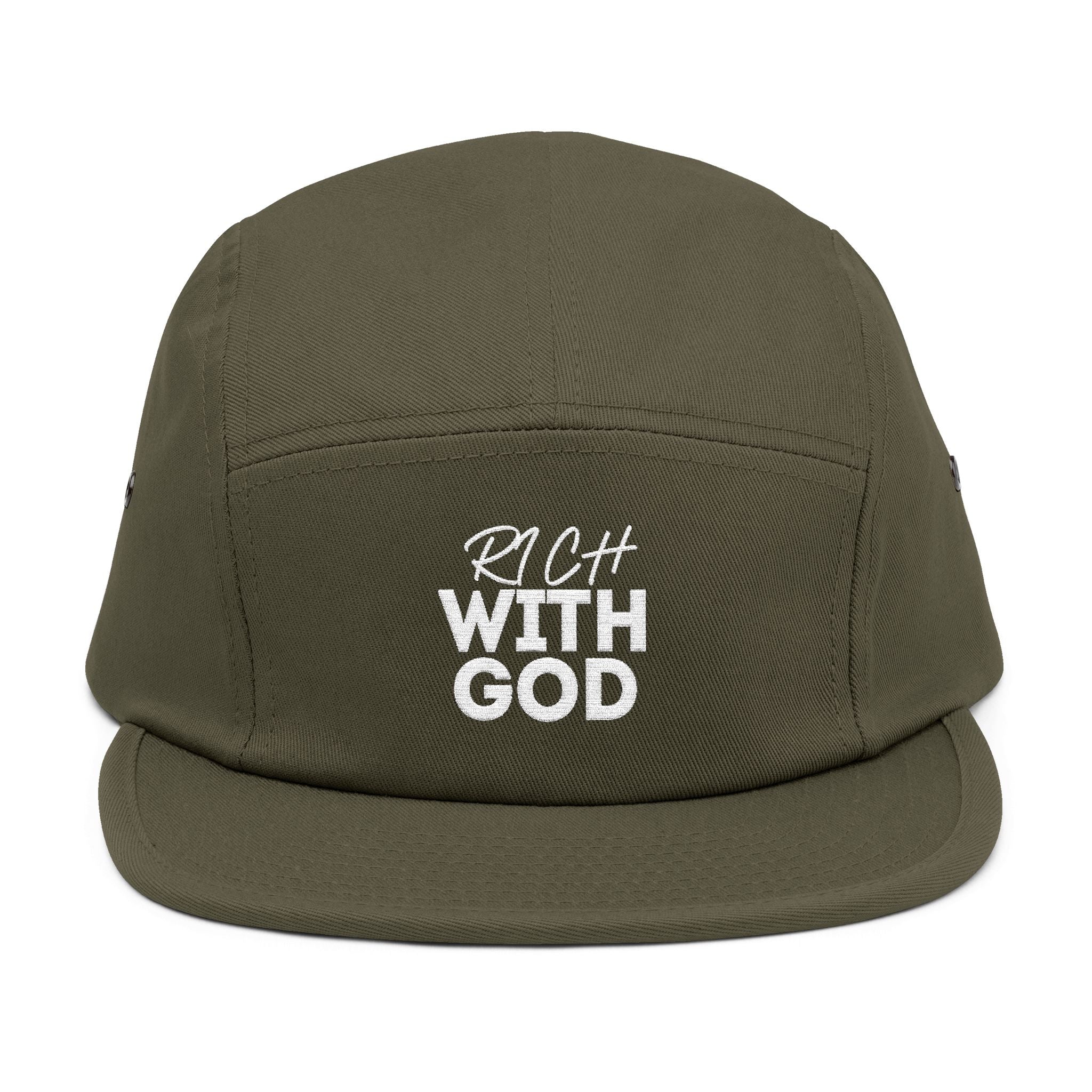 Rich With God 5 Panel Cap (Embroidery)