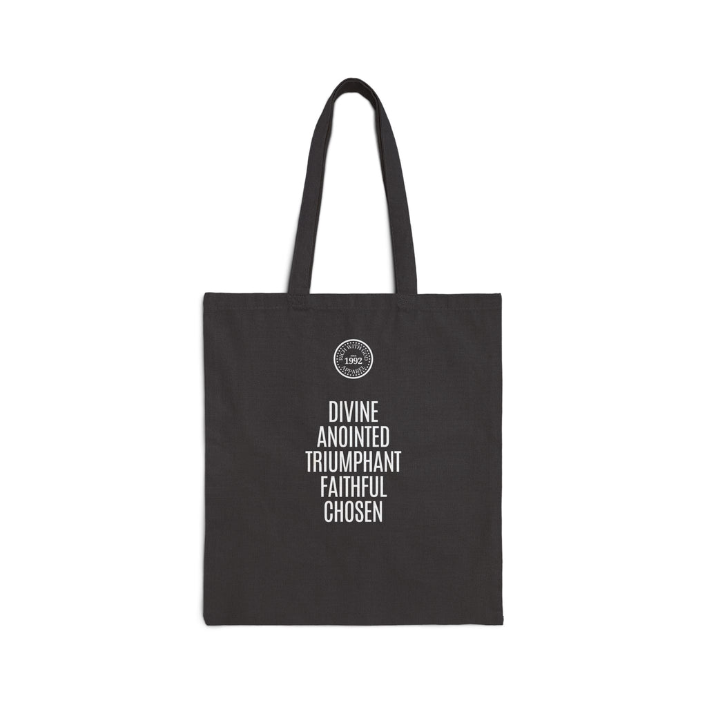 I Don't Fit In Black Cotton Canvas Tote Bag