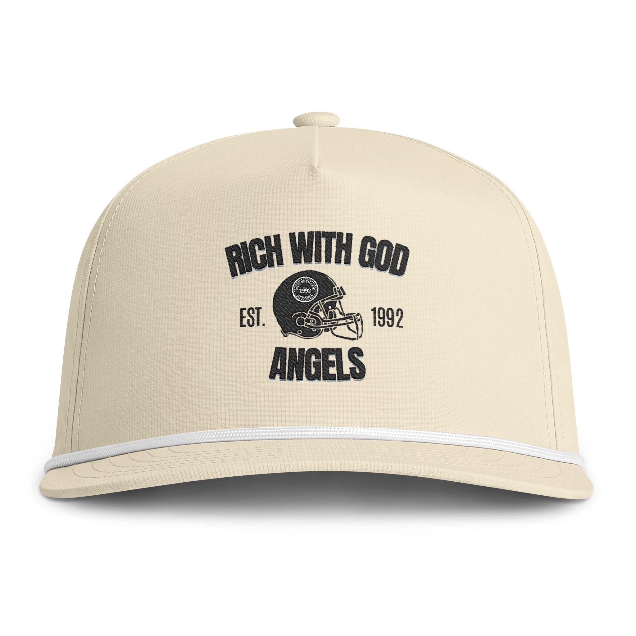 Rich With God Angels Sunwashed Rope Cap