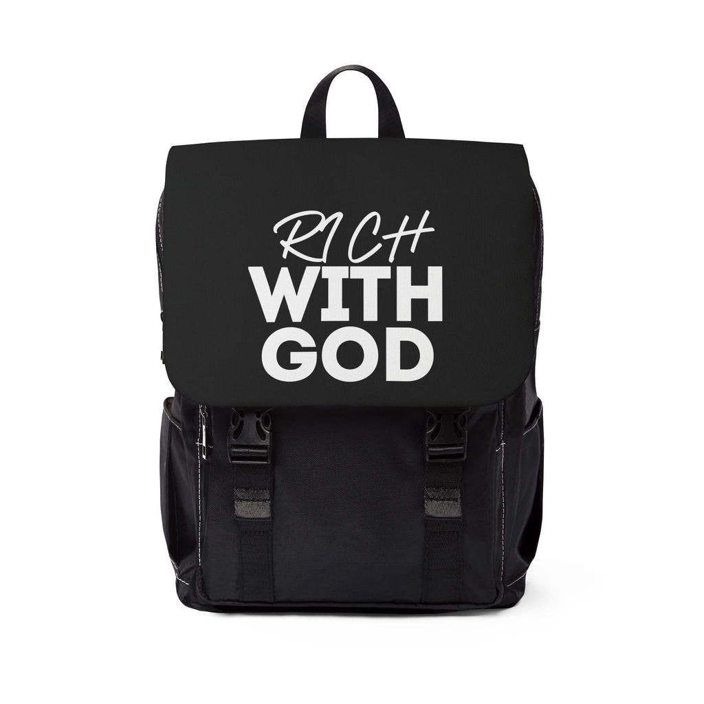 Rich With God Unisex Casual Shoulder Backpack