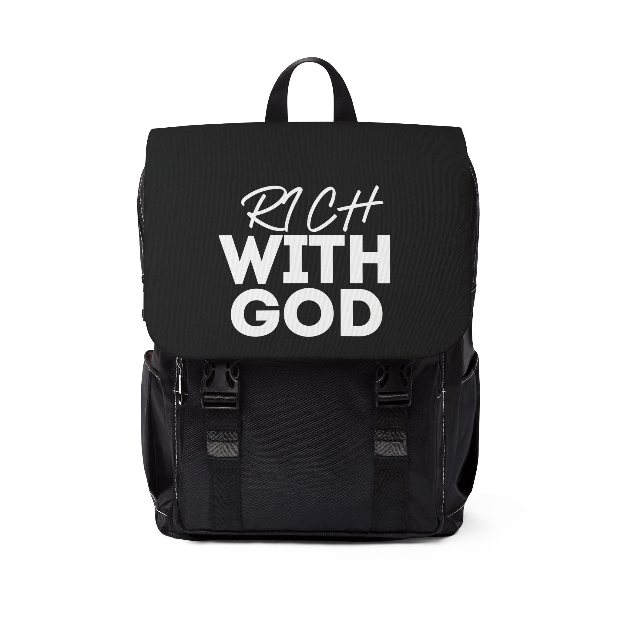 Rich With God Unisex Casual Shoulder Backpack