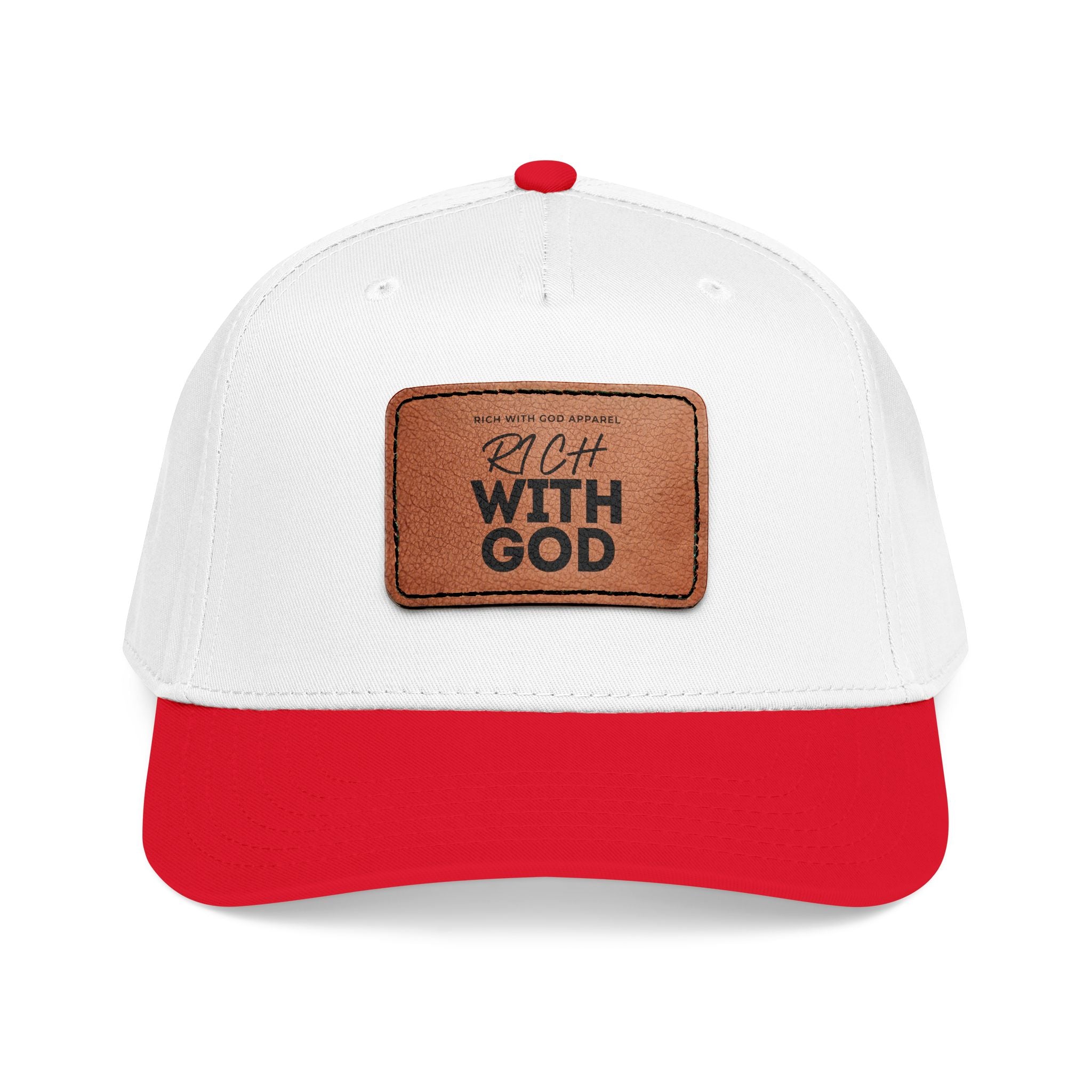 Rich With God Leather Patch Baseball Cap