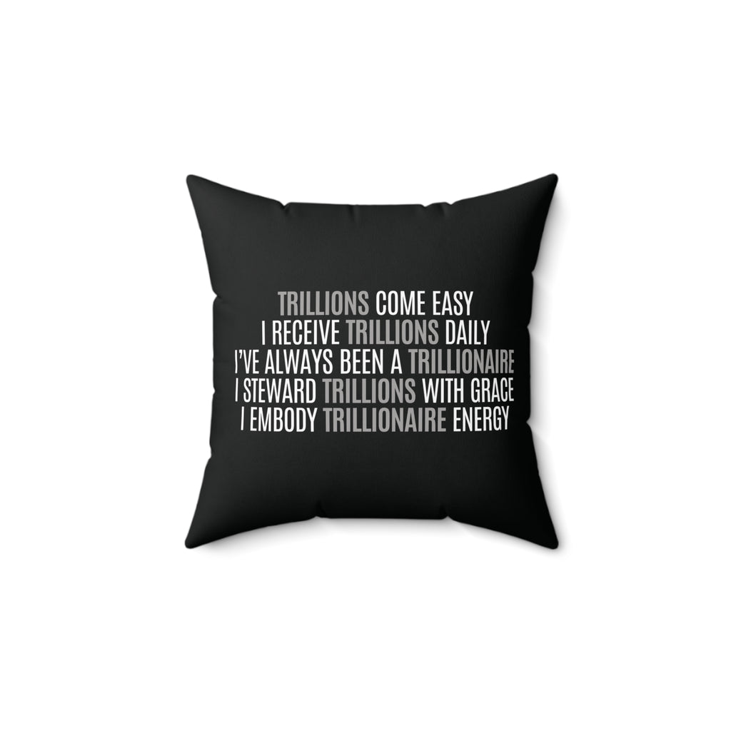 God Made Trillionaire Spun Polyester Square Pillow