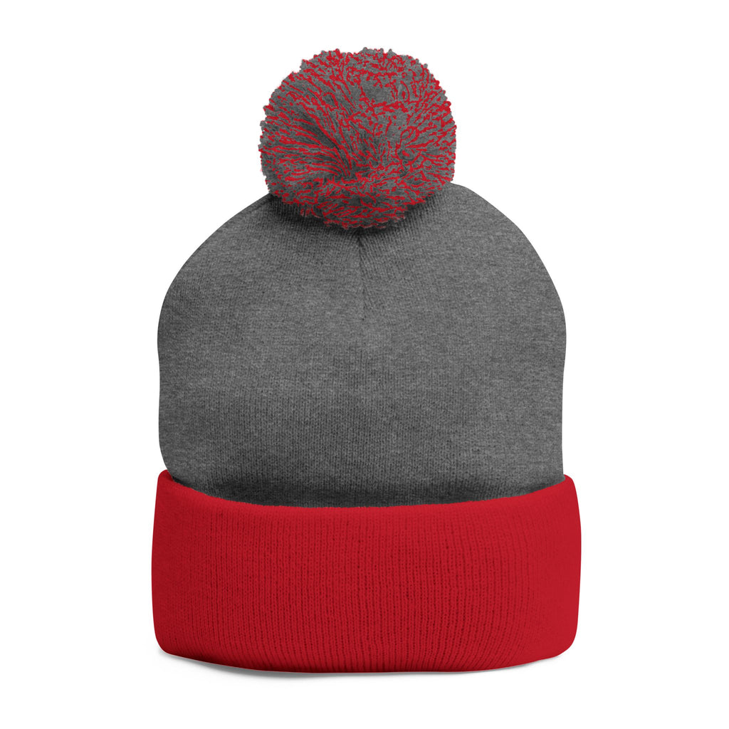 God's Soldier Embroidered Pom-Pom Beanie