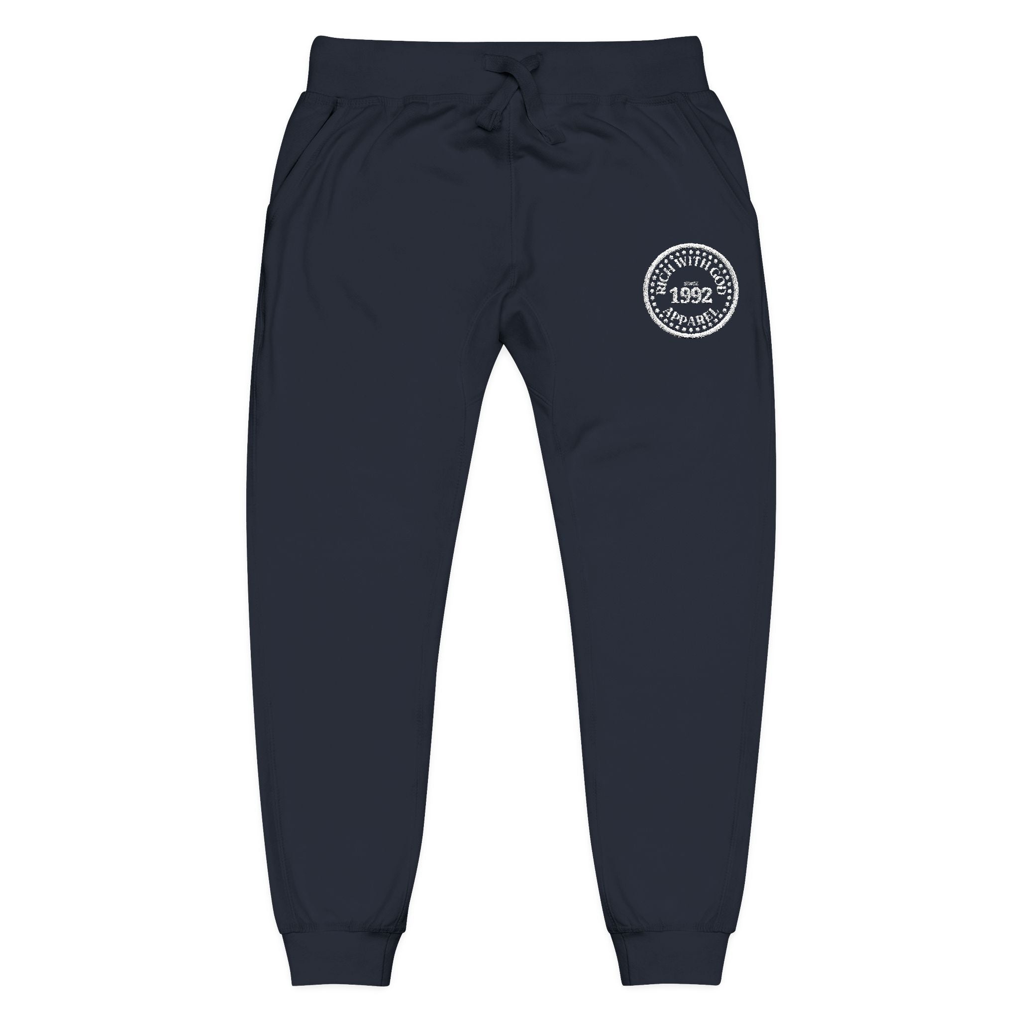 Rich With God Apparel Unisex Fleece Sweatpants (Embroidery)