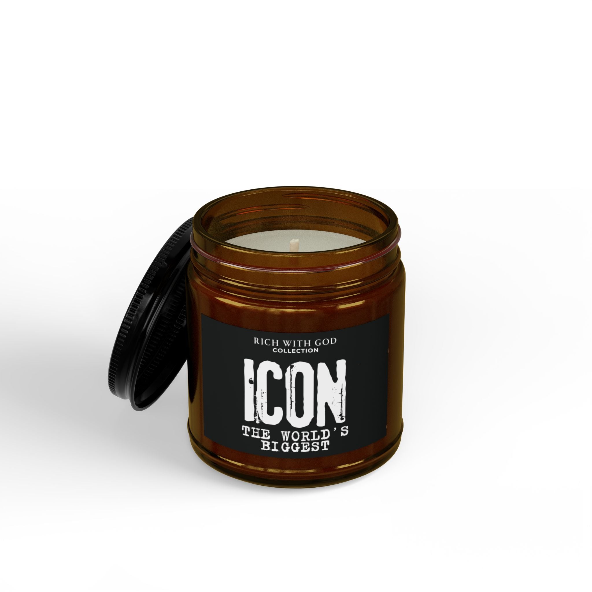 Icon – The World’s Biggest Scented Soy Candles with Black Lid, (4 and 9oz)