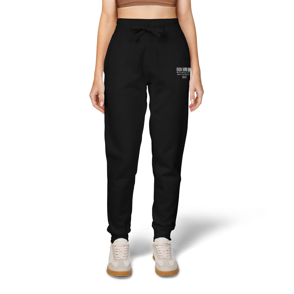 Rich With God Matthew 6:33 Unisex Fleece Sweatpants (Embroidery)