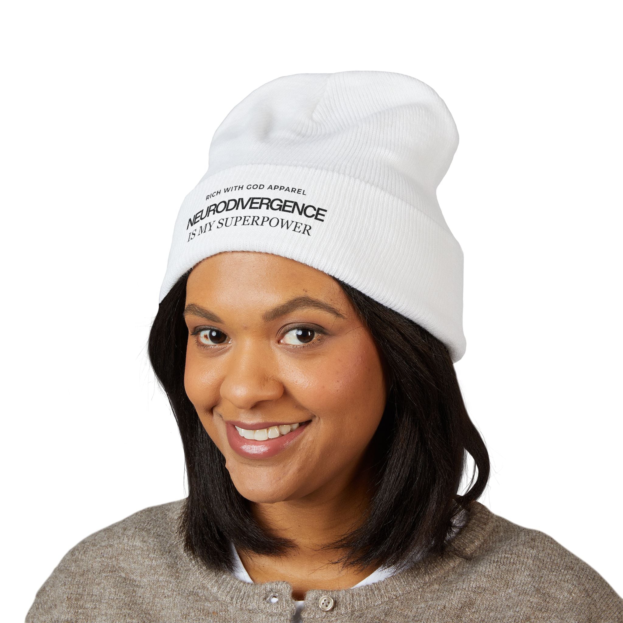 Neurodivergence is My Superpower Embroidered Cuffed Beanie