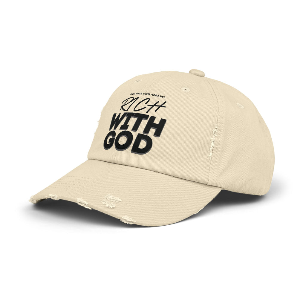Rich With God Unisex Distressed Cap