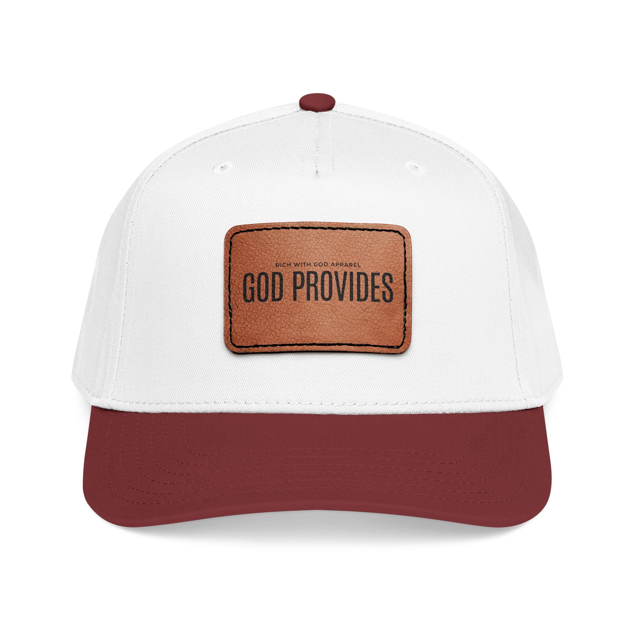 God Provides Leather Patch Baseball Cap