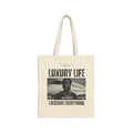 Luxury Life – I Deserve Everything Beige Cotton Canvas Tote Bag