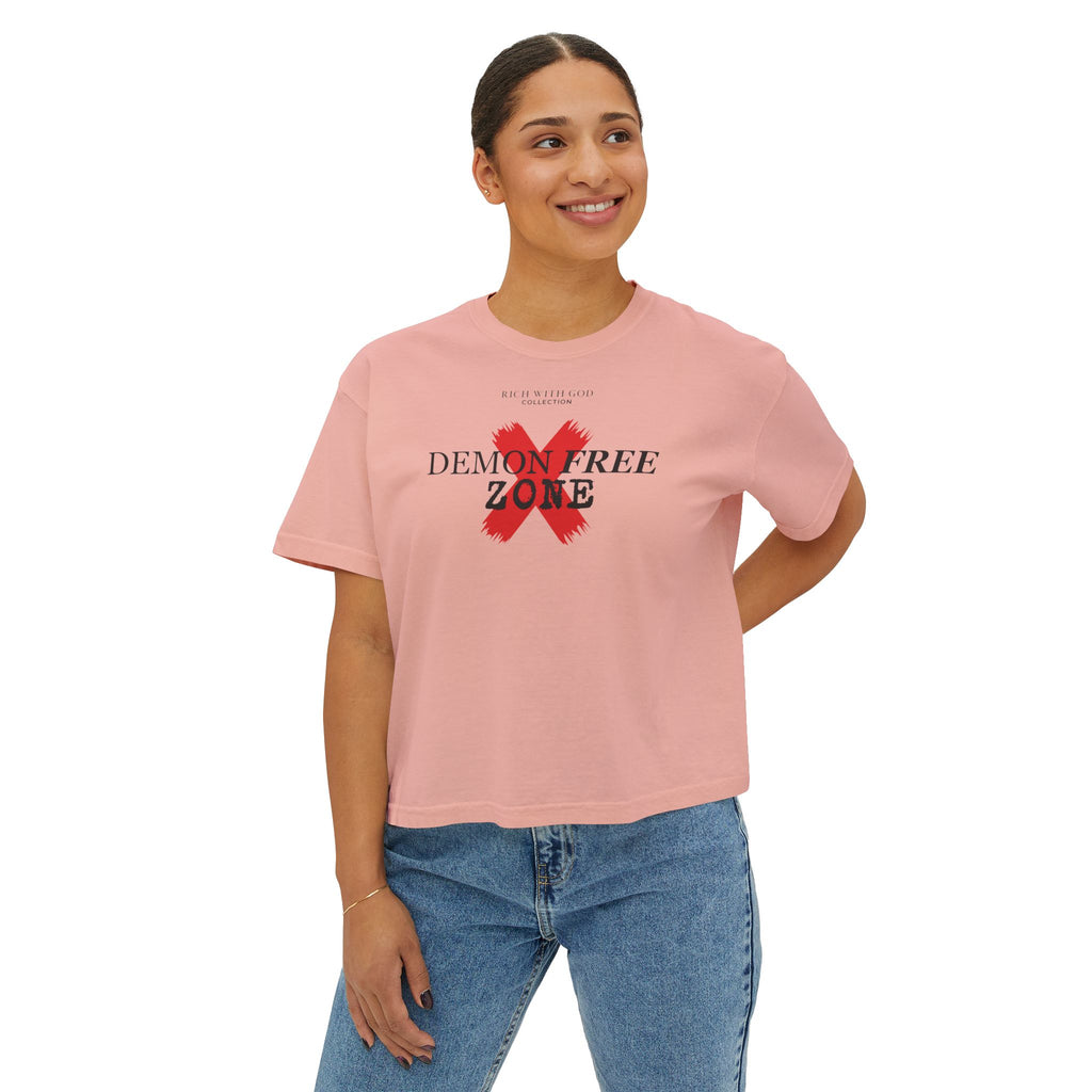 Demon Free Zone Women's Boxy Tee