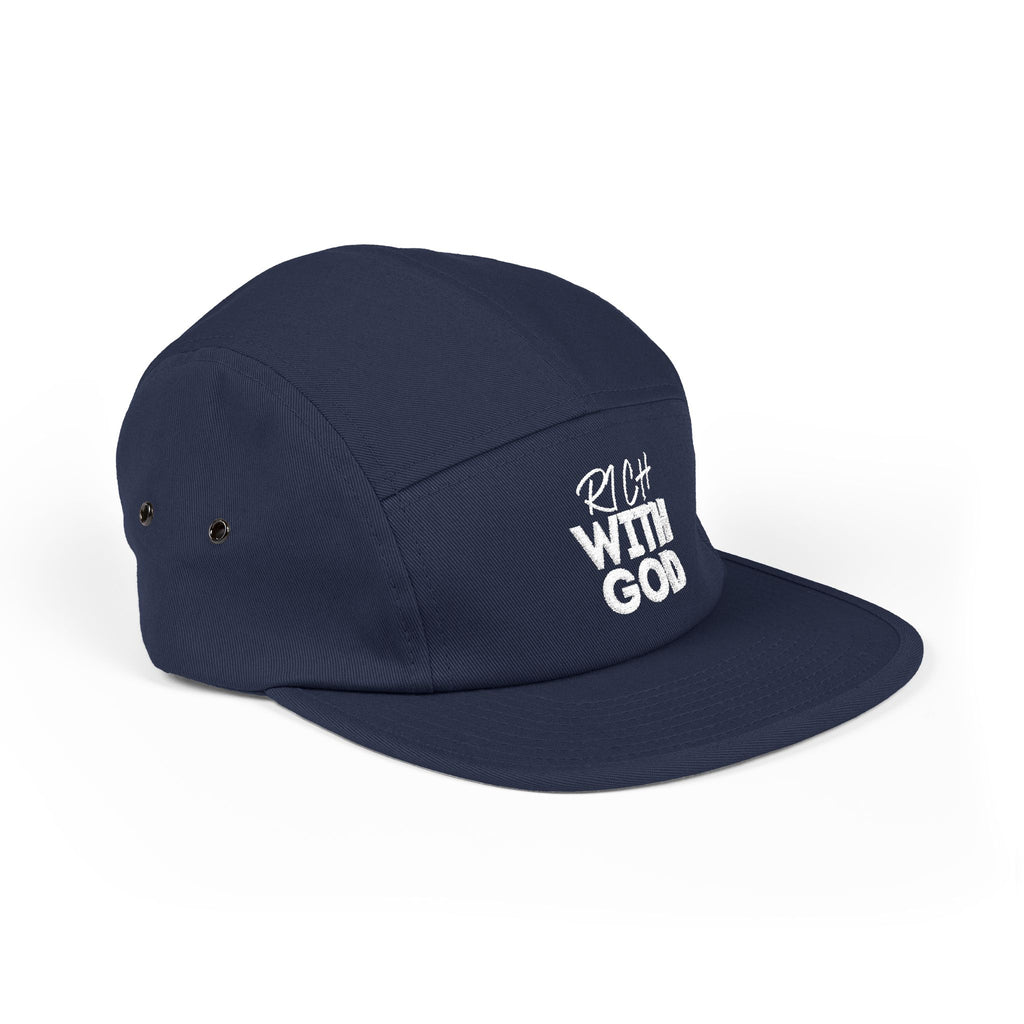 Rich With God 5 Panel Cap (Embroidery)