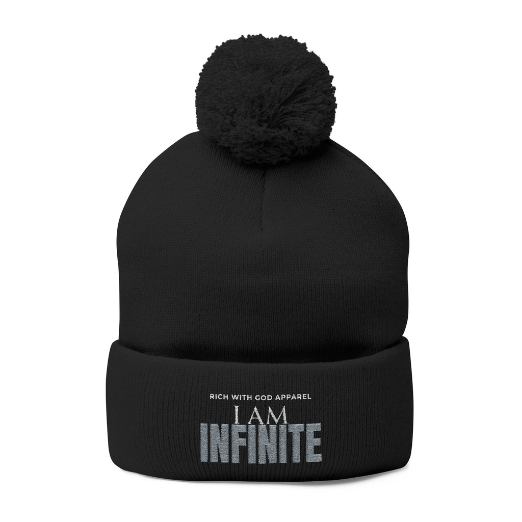 I Am Infinite Embroidered Pom-Pom Beanie