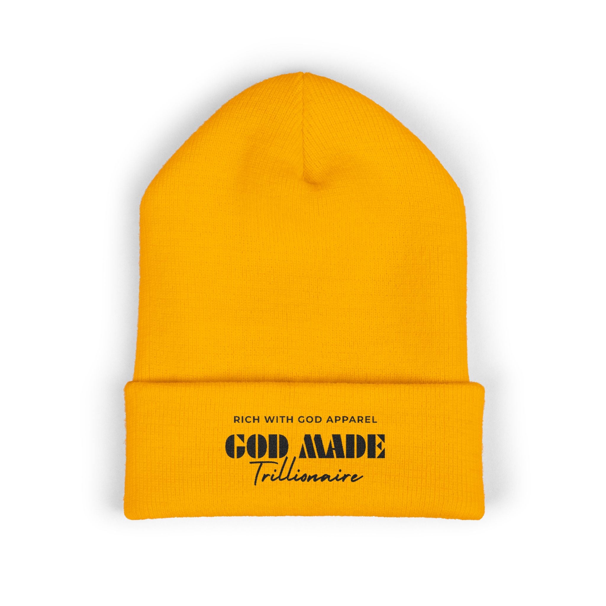 God Made Trillionaire Embroidered Cuffed Beanie