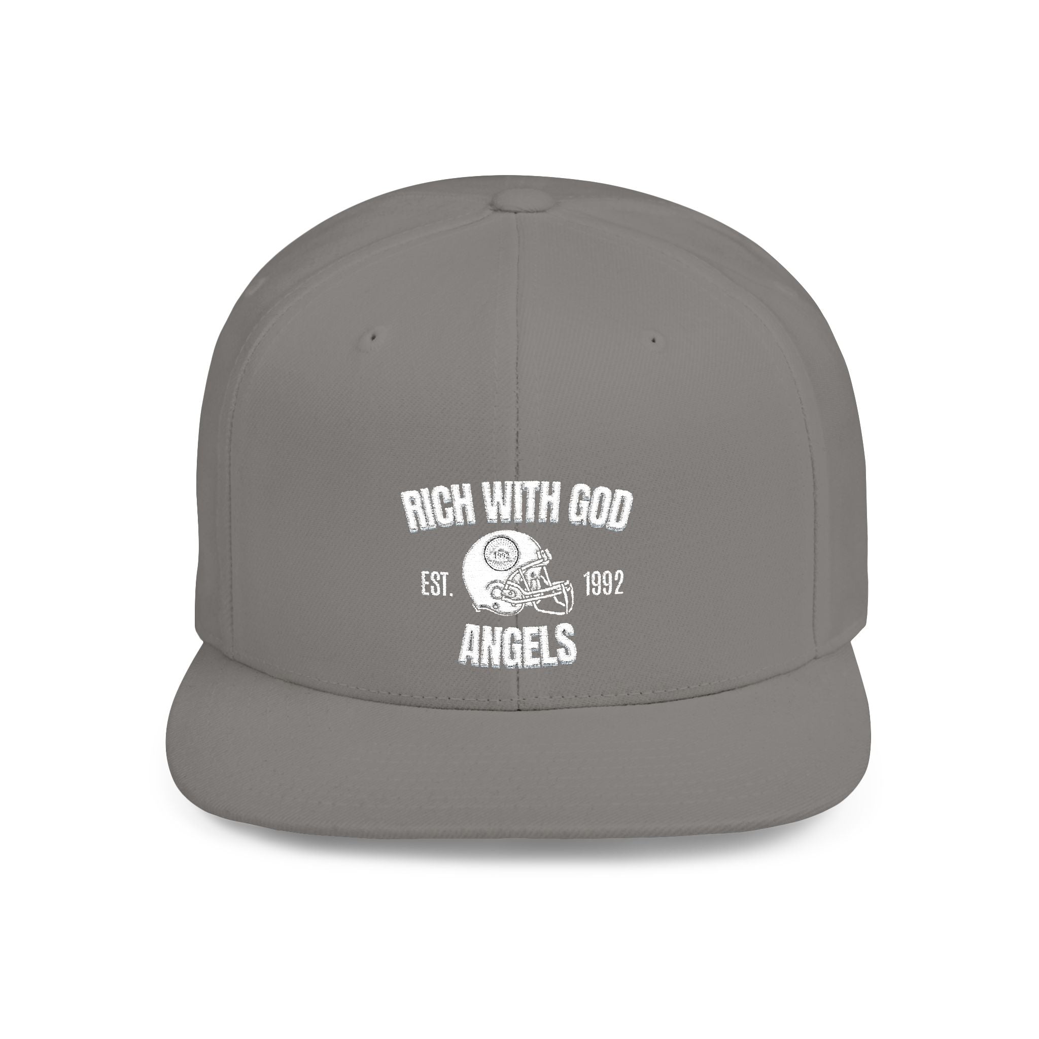 Rich With God Angels Flat Bill Snapback