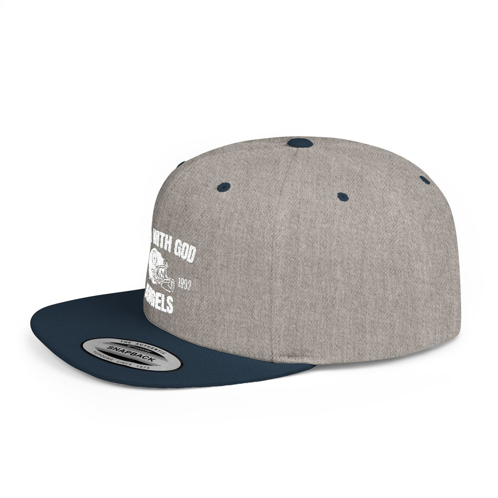 Rich With God Angels Flat Bill Snapback