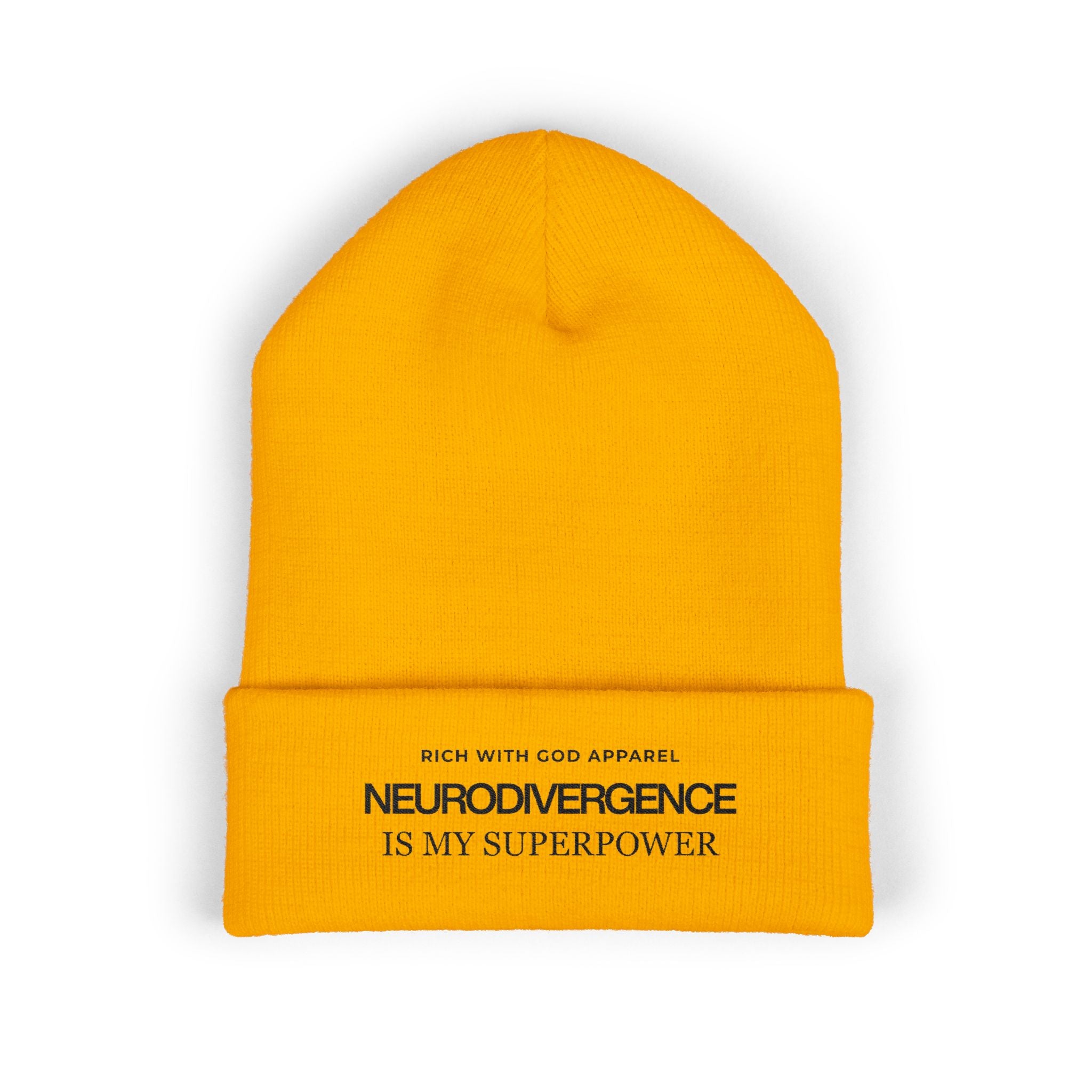 Neurodivergence is My Superpower Embroidered Cuffed Beanie
