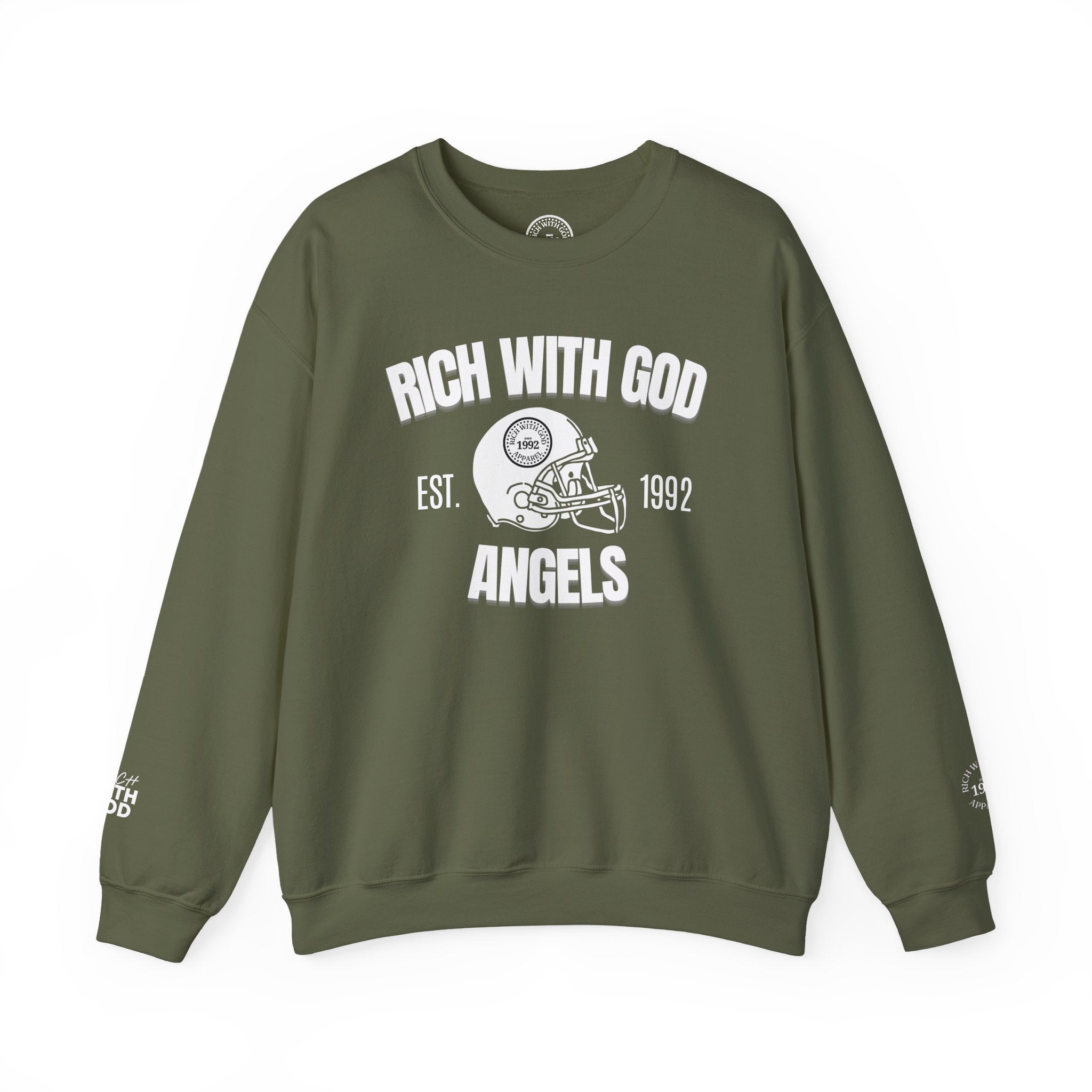 Rich With God Angels Crewneck Sweatshirt