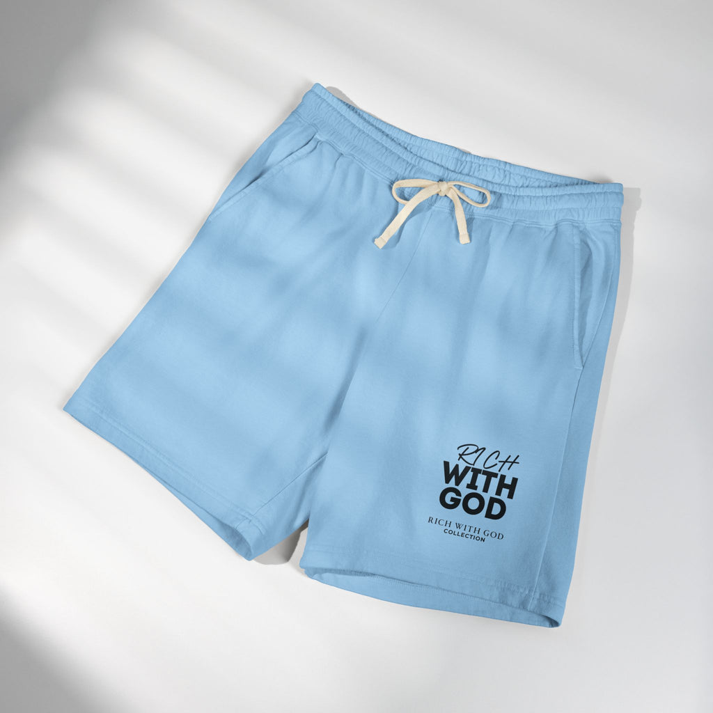 Rich With God Unisex Garment-Dyed Lightweight Fleece Sweat Shorts