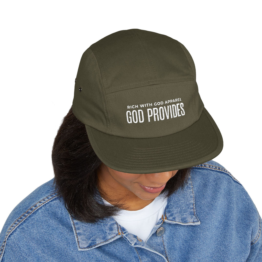 God Provides 5 Panel Cap (Embroidery)