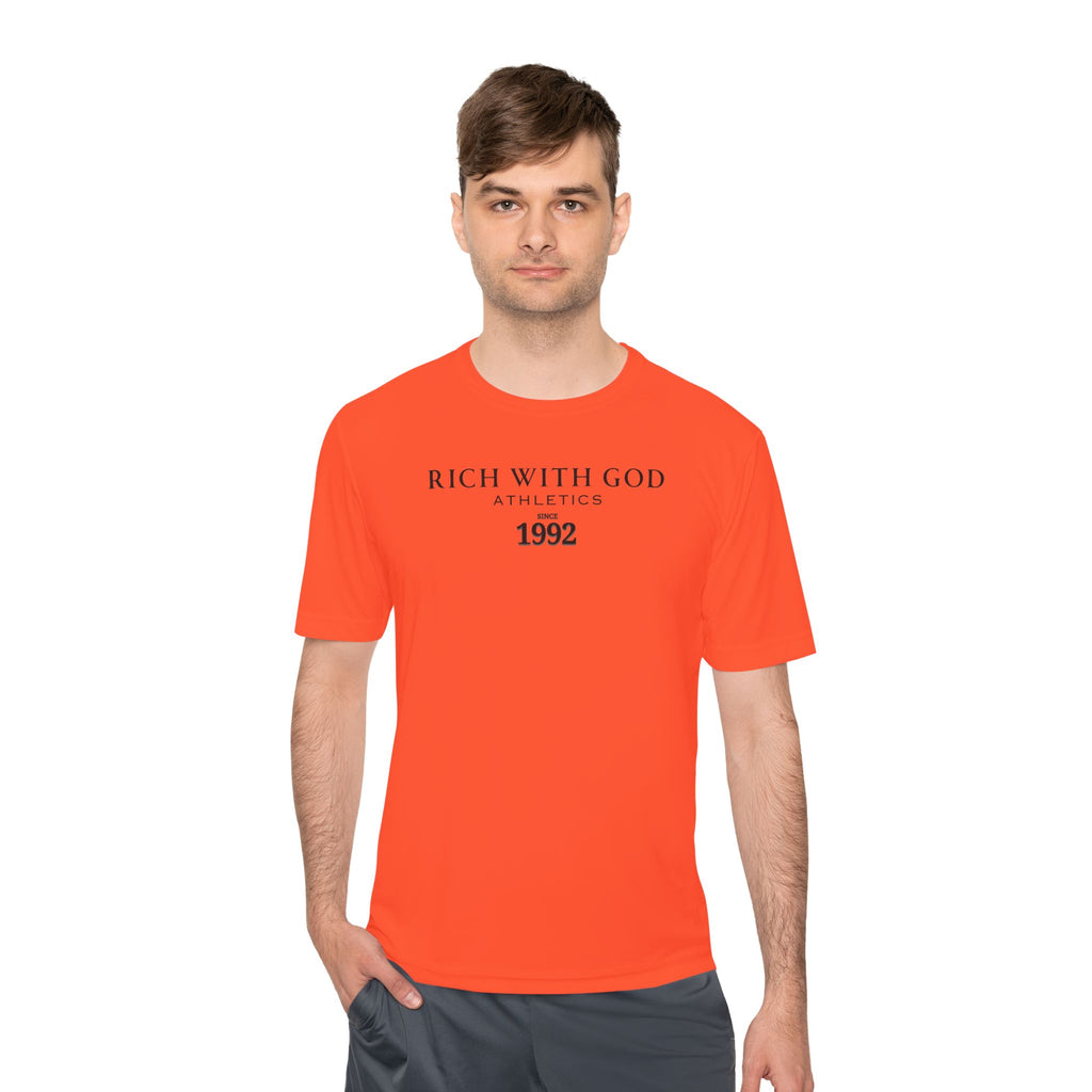 Rich With God Athletics Unisex Moisture Wicking Tee