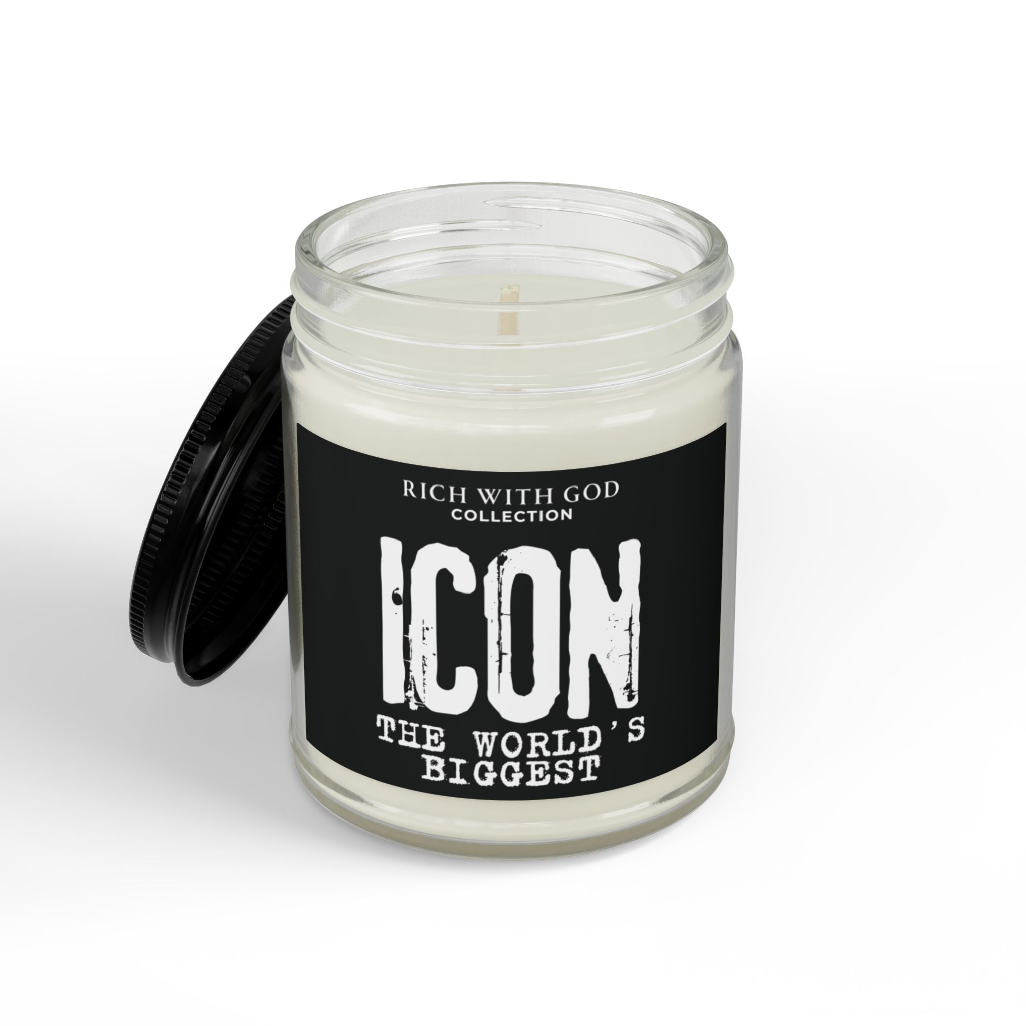 Icon – The World’s Biggest Scented Soy Candles with Black Lid, (4 and 9oz)