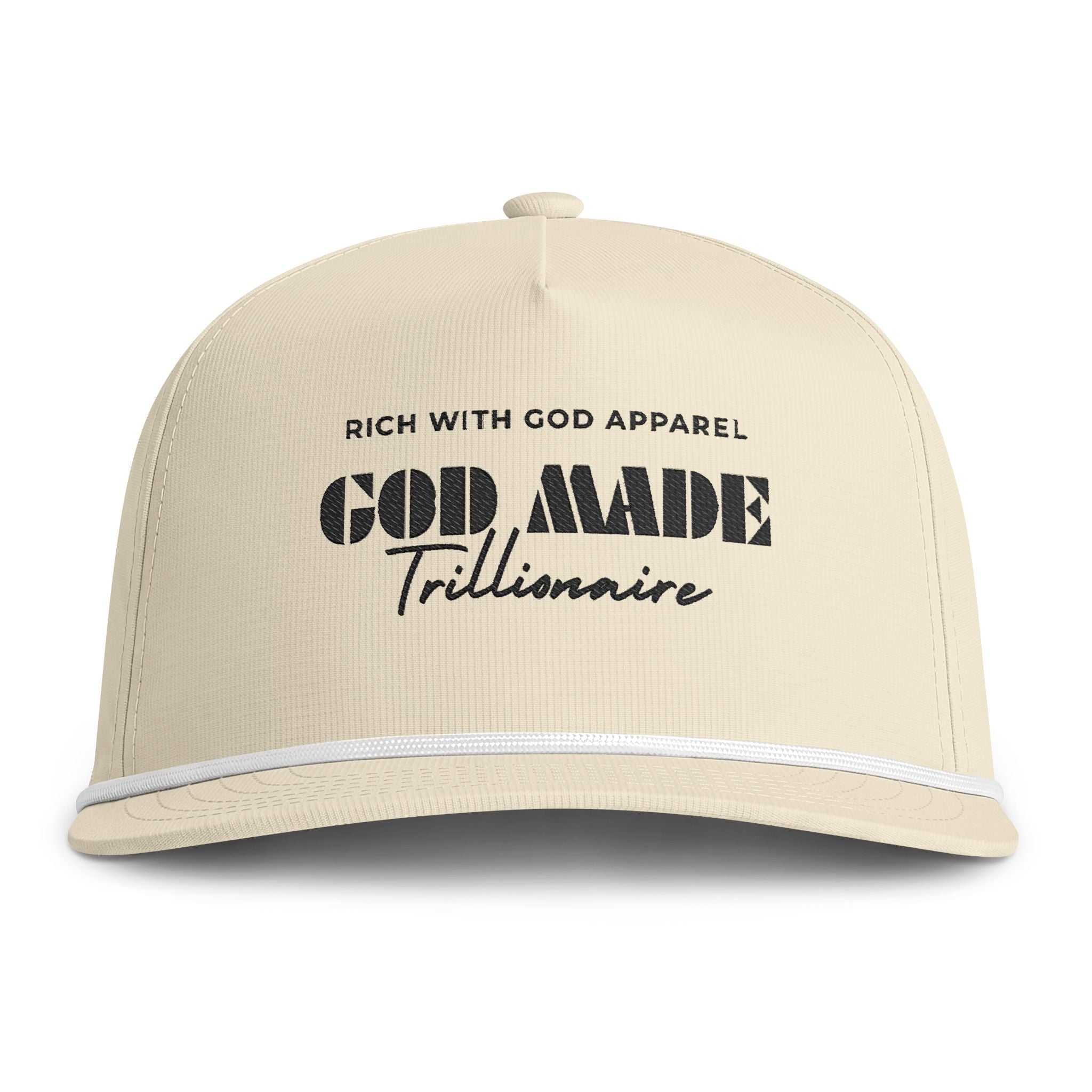 God Made Trillionaire Sunwashed Rope Cap