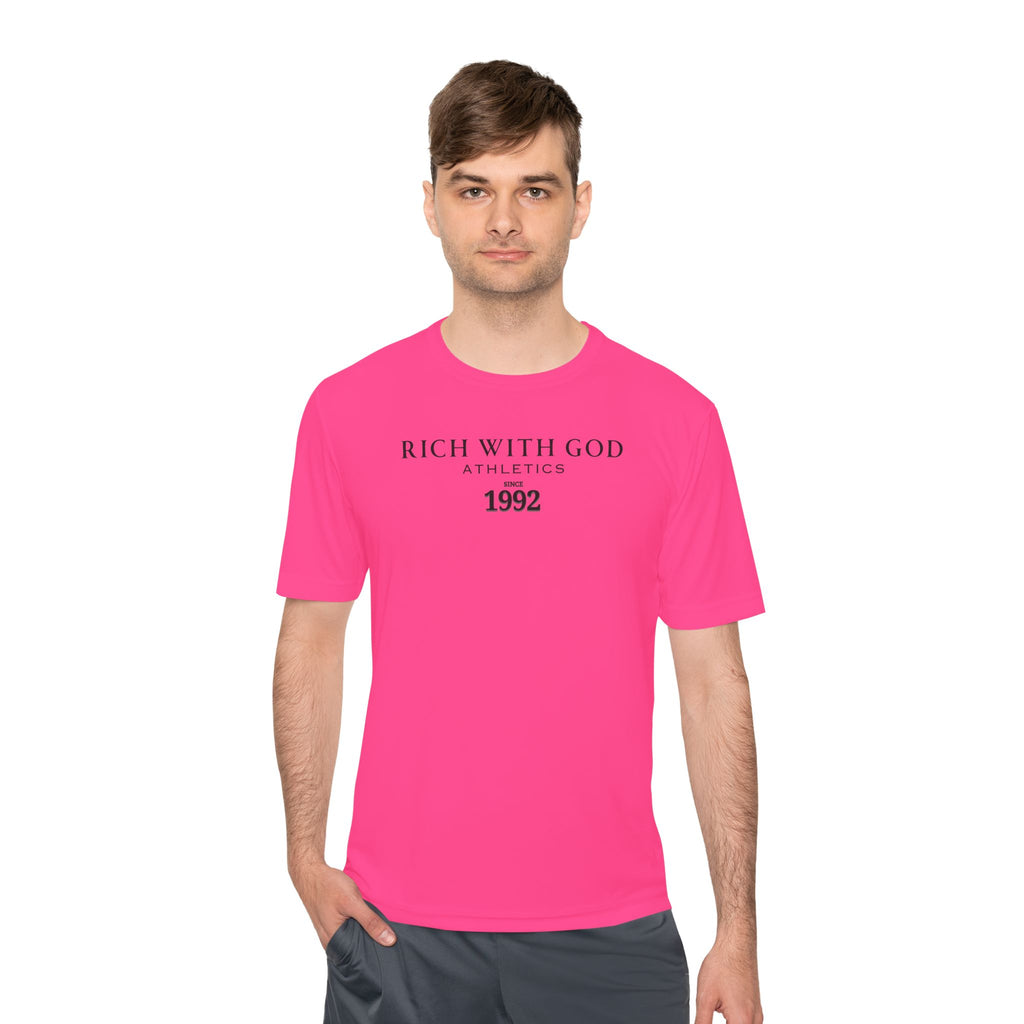 Rich With God Athletics Unisex Moisture Wicking Tee