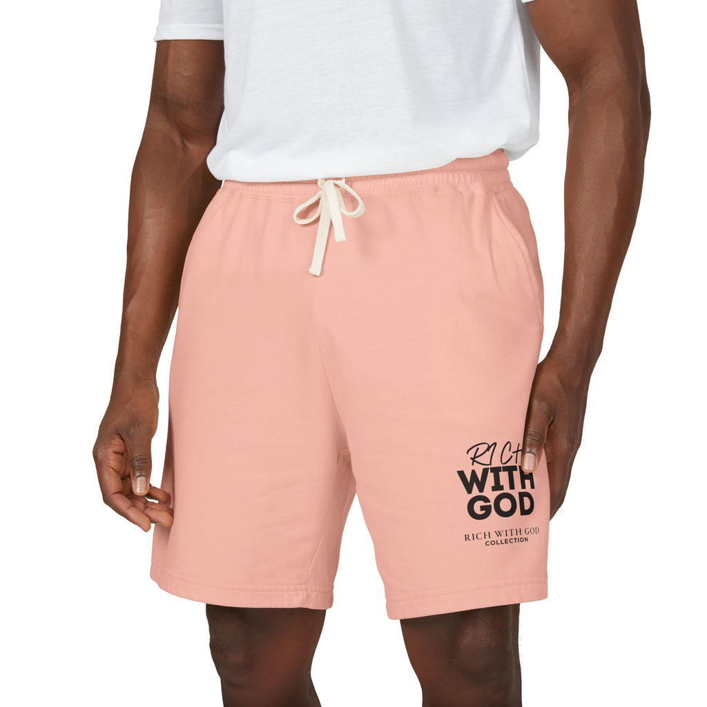 Rich With God Unisex Garment-Dyed Lightweight Fleece Sweat Shorts