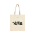 I Am Thriving Beige Cotton Canvas Tote Bag