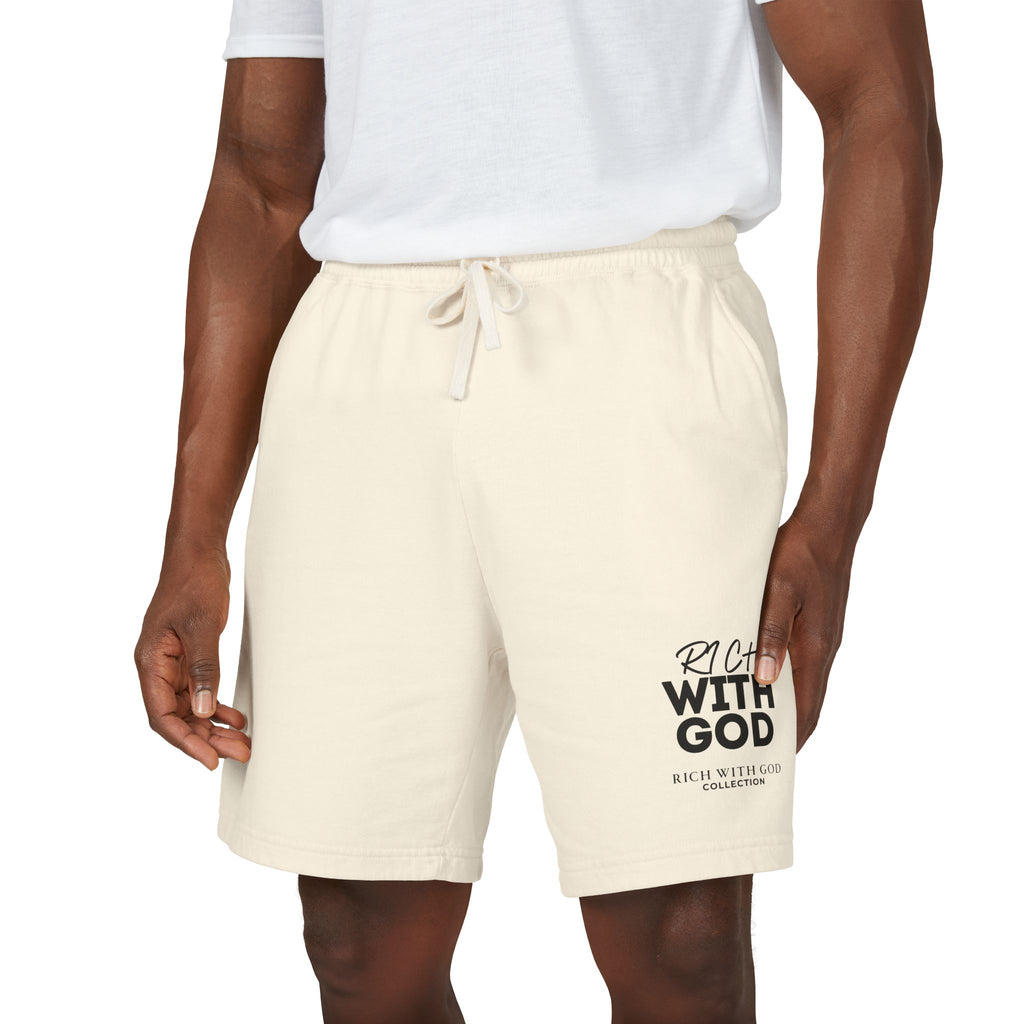 Rich With God Unisex Garment-Dyed Lightweight Fleece Sweat Shorts